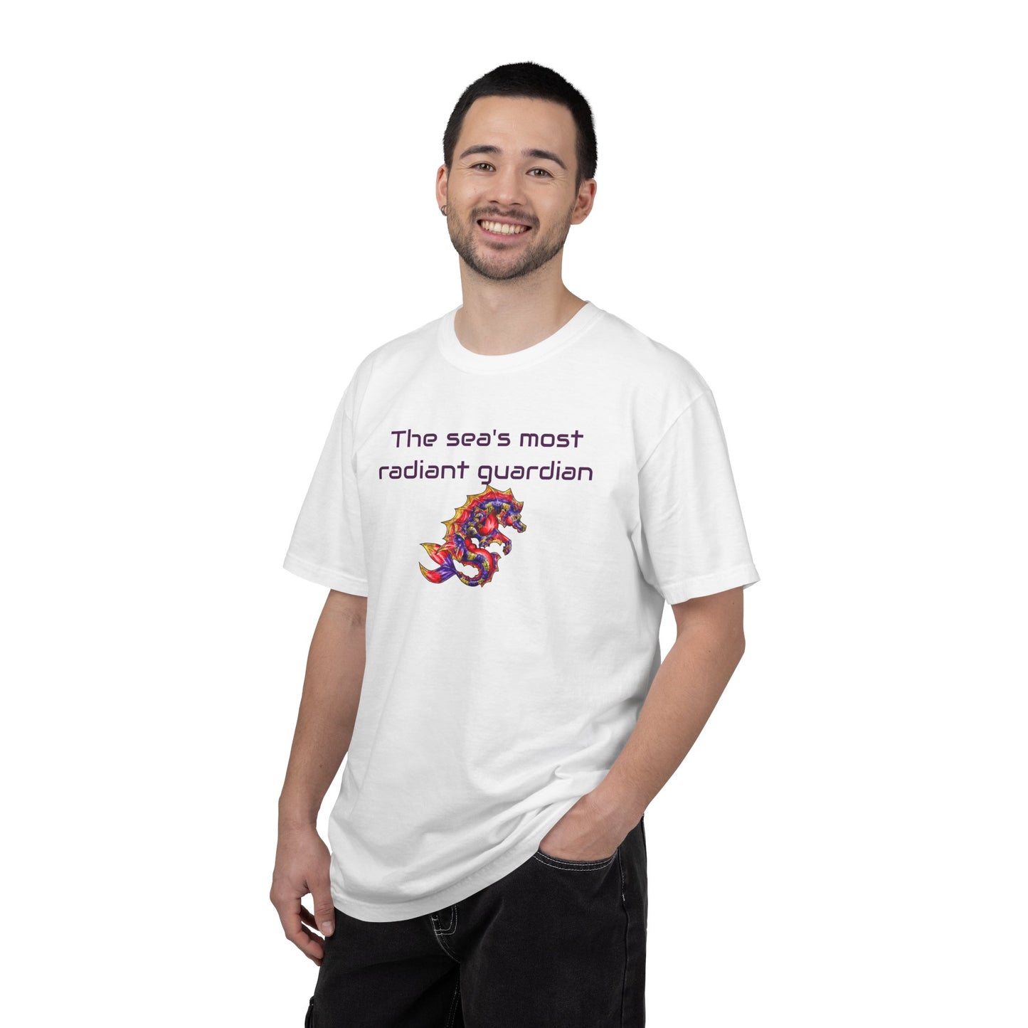 Sunset Hippocampus- The Sea's Guardian- Marine Fantasy Illustration- Fantasy Ocean Art- T-shirt