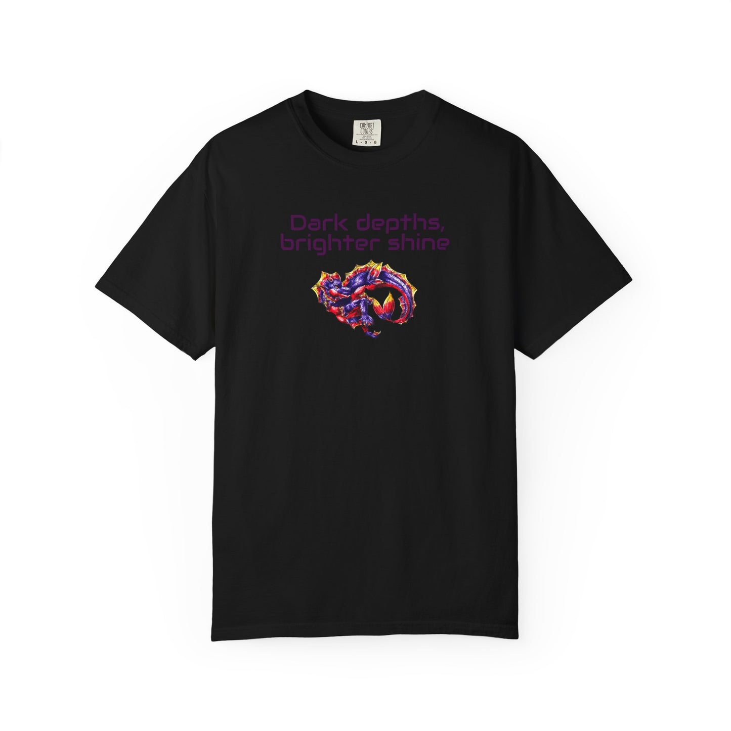 Baby Sunset Hippocampus- Depths & Shine- Marine Fantasy Illustration- Fantasy Ocean Art- T-Shirt