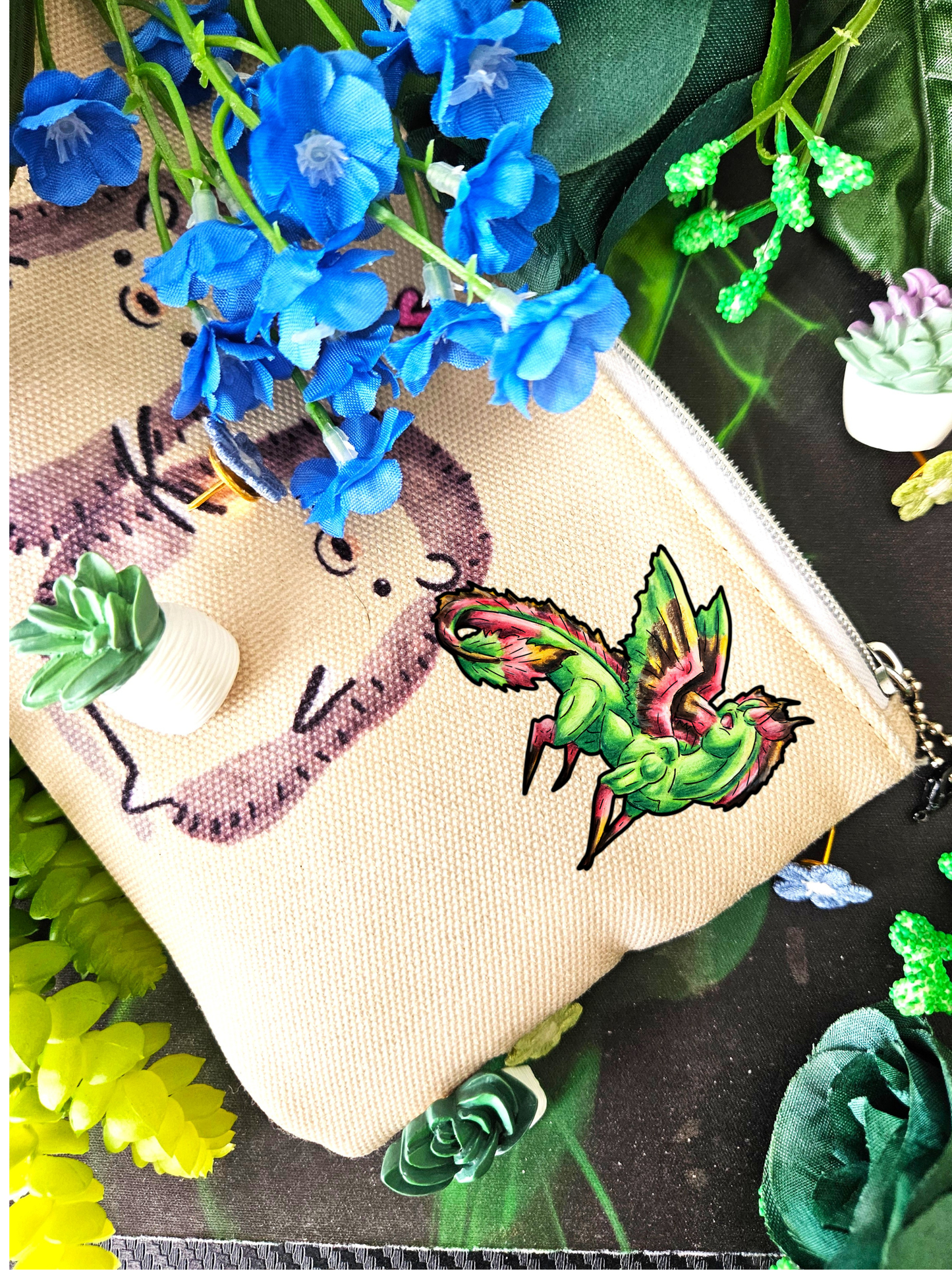 Chibi Spring Dragon- Fantasy Nature- Mythical Creature- Forest Guardian Art - Dragon Lover Gift - 3pk Shrink Pins