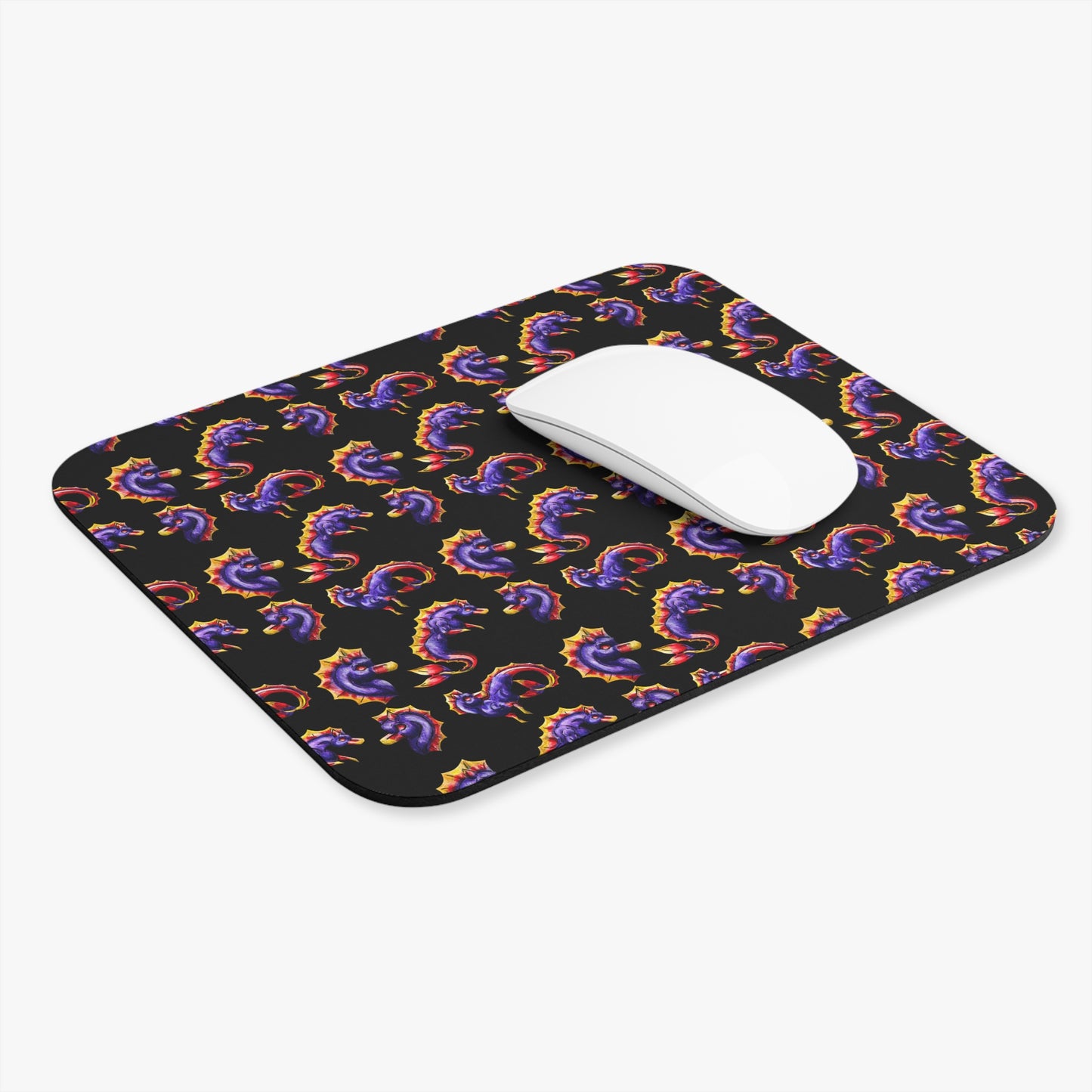 Chibi Sunset Hippocampus- Pattern - Marine Fantasy Illustration- Fantasy Ocean Art- Mouse Pad