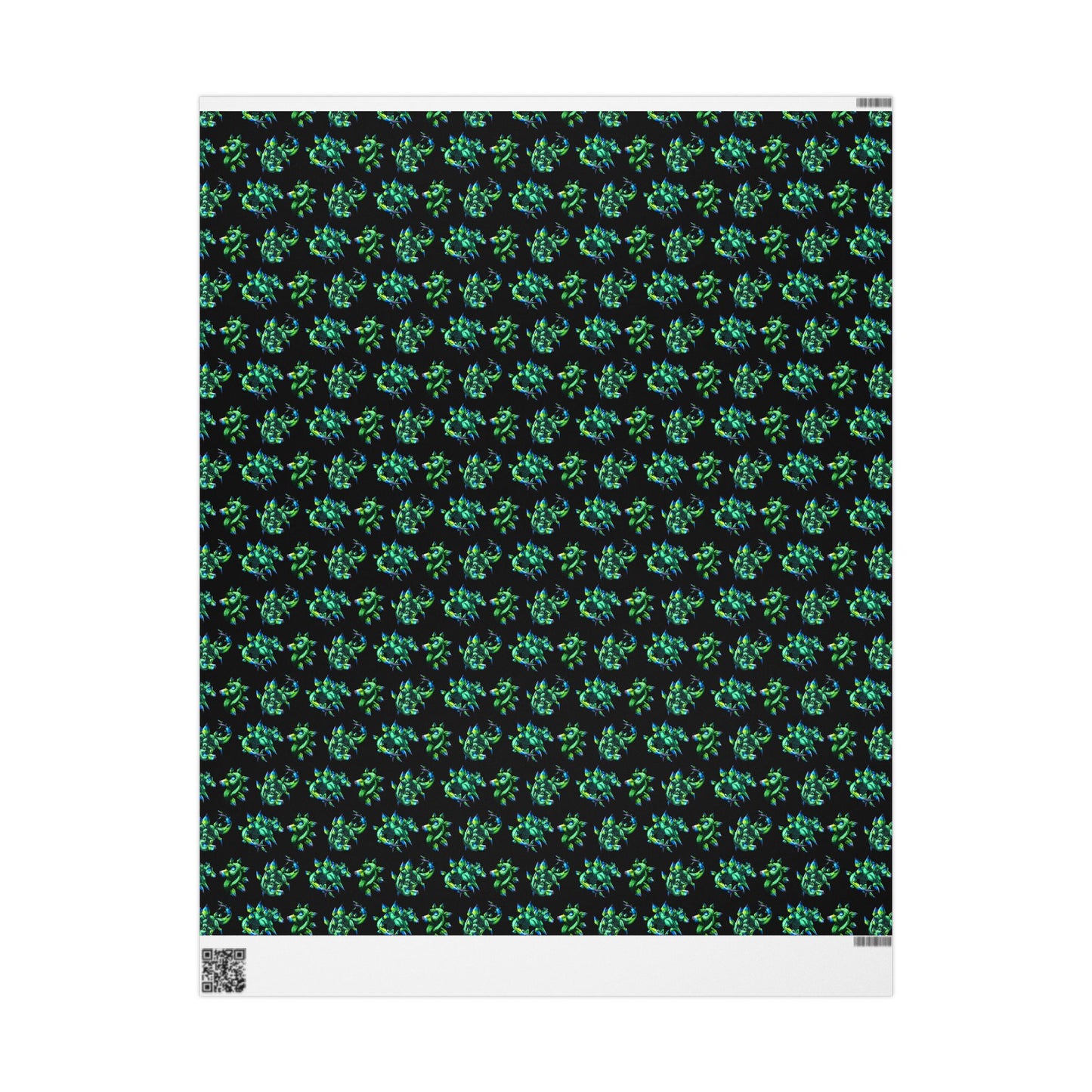 Chibi Arith the Stegosaurus Pattern - Chibi Dinosaur Art- Prehistoric Creature- Wrapping Paper