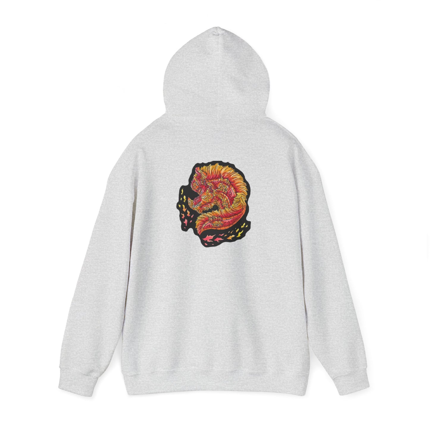 Fire Dragon Head Unisex Heavy Blend™ Hooded Sweatshirt