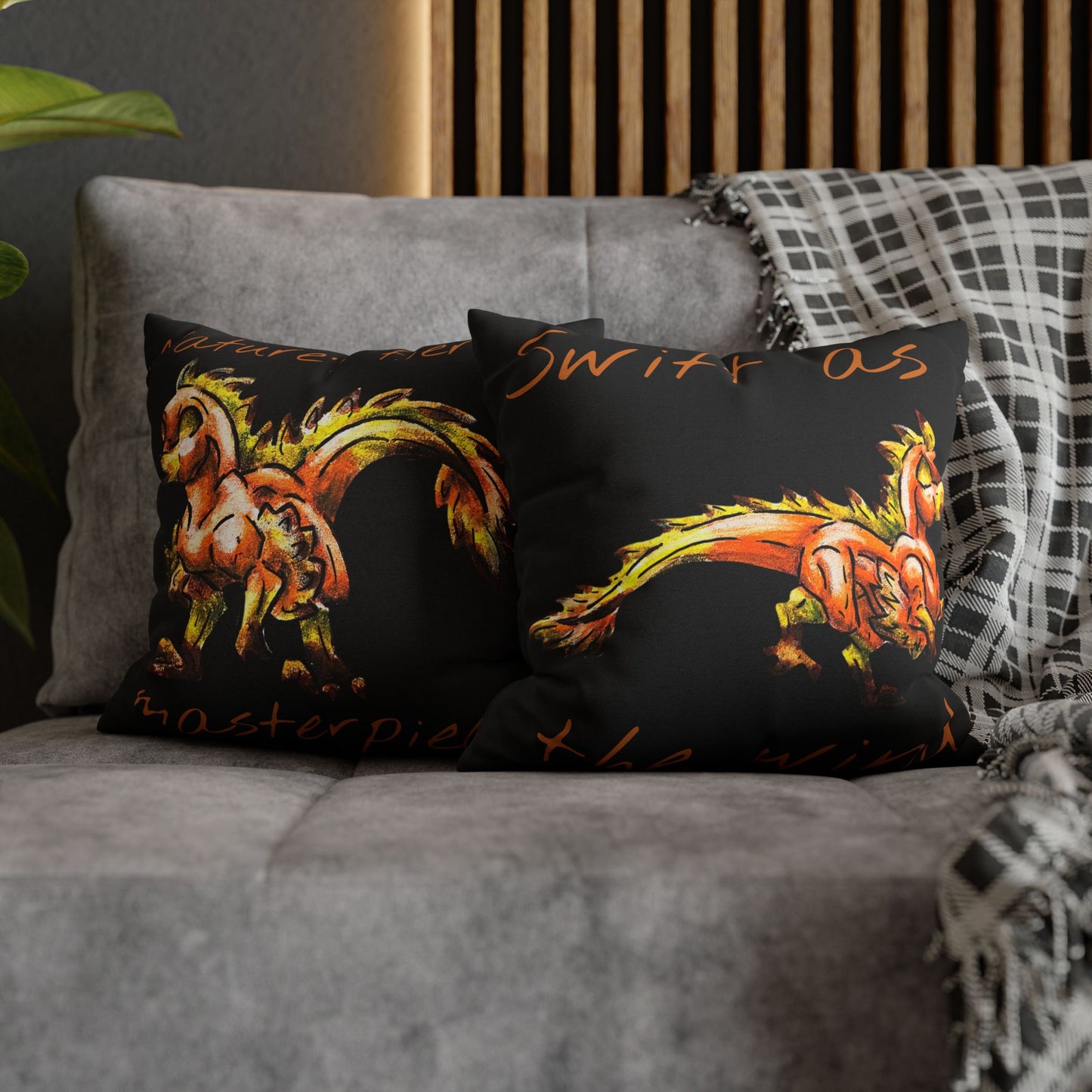 Chibi Caena the Raptor- Dinosaur art- Prehistoric- Double-sided Pillowcase