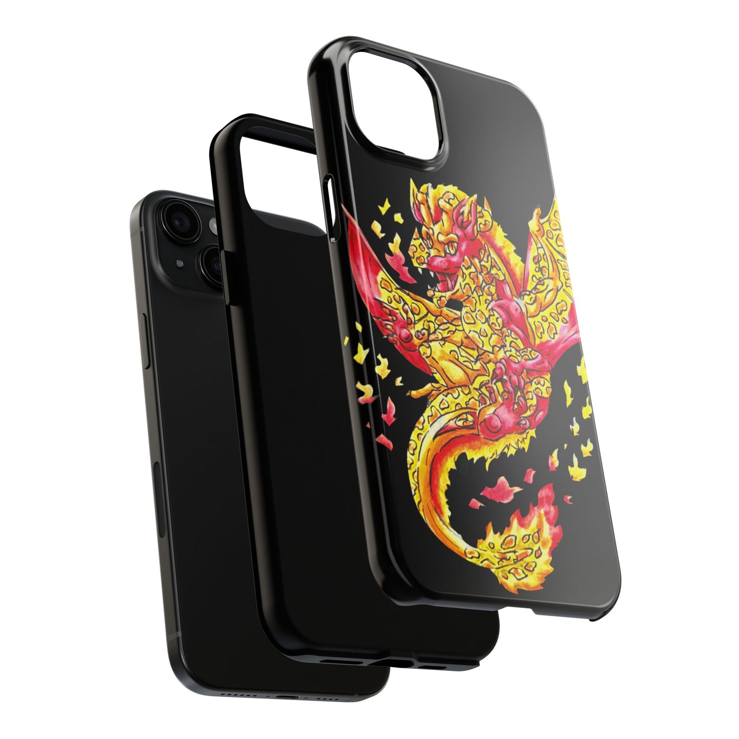 Cutesy Fire Dragon Float Tough Phone Cases