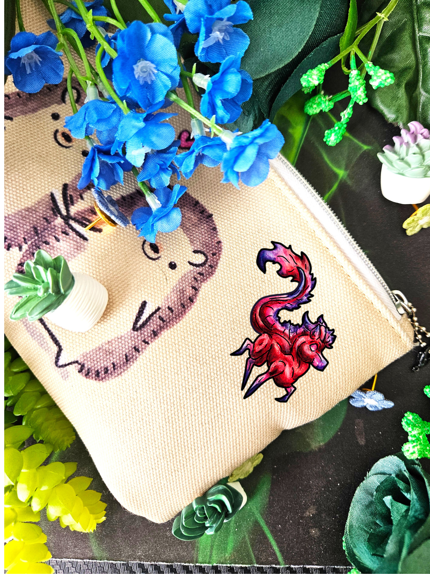 Myer- Crimson Kirin– Red Fantasy Chibi Kirin –Chibi Kirin Pins– Mythical Creature– Kirin Lover Gift- Shrink Pin 3pk