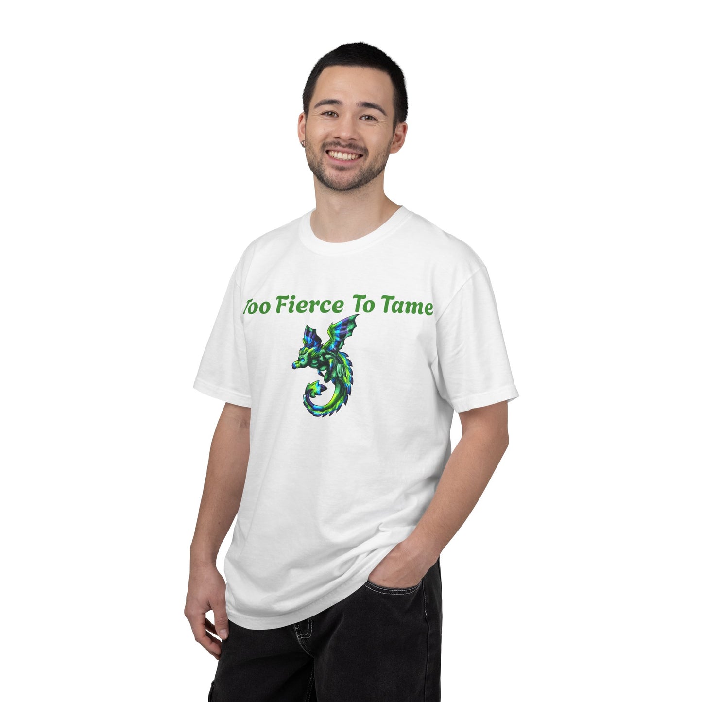 Arlith- Emerald Dragon – Aggressive Green Fantasy Dragon –Too fierce to tame T-shirt – Mythical Creature– Dragon Lover Gift