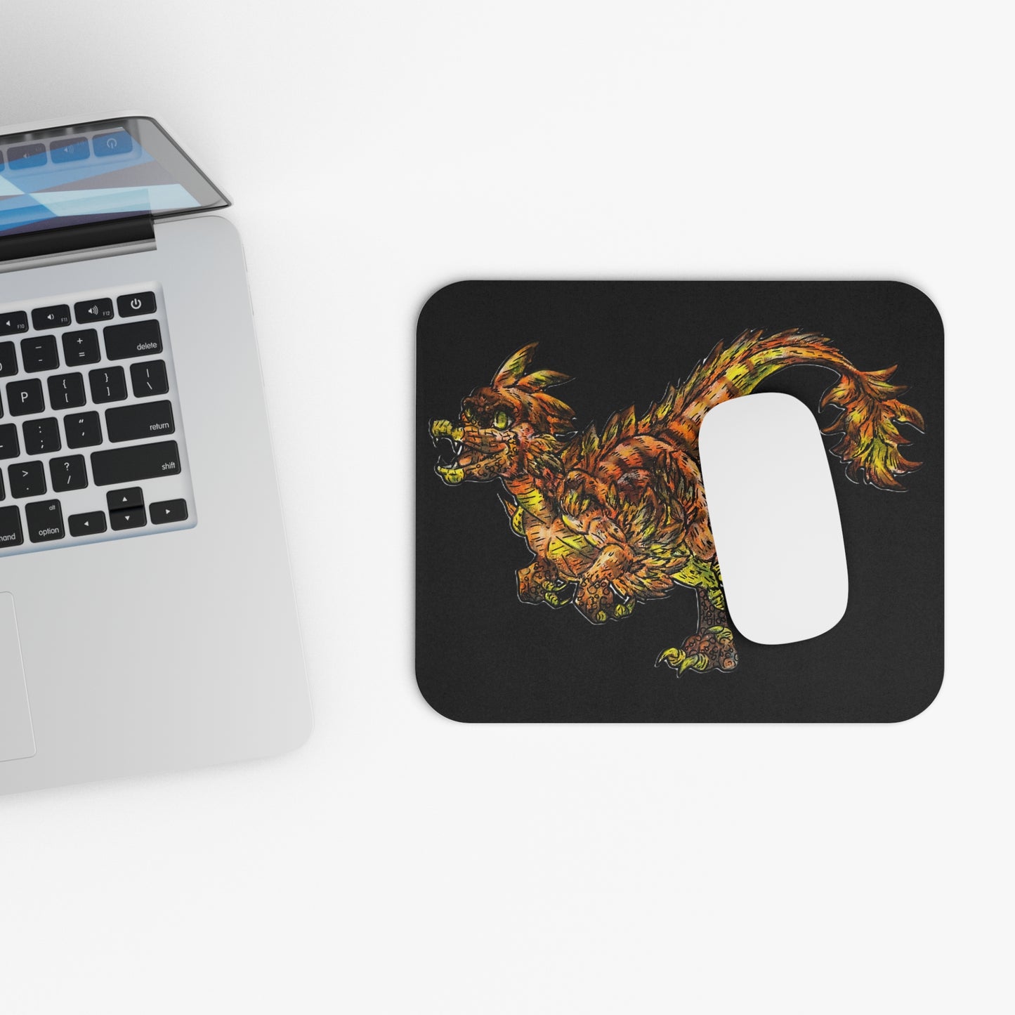 Caena the Raptor Running Mouse Pad (Rectangle)