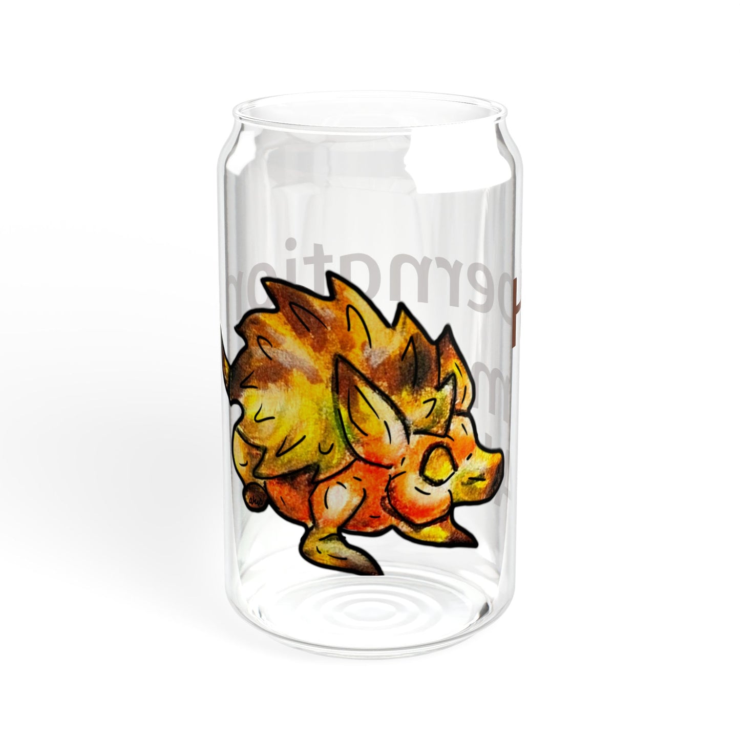 Chibi Aster the Hedgehog-Hibernation Mode: Always- Chibi Hedgehog- Cute Animal - Sipper Glass, 16oz