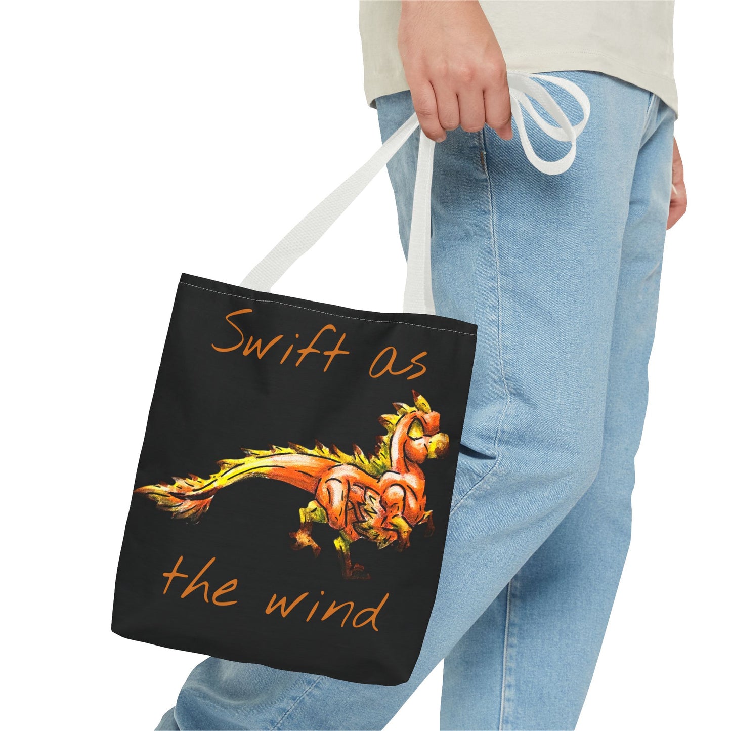 Chibi Caena the Raptor- Dinosaur art- Prehistoric- Two-toned Tote Bag