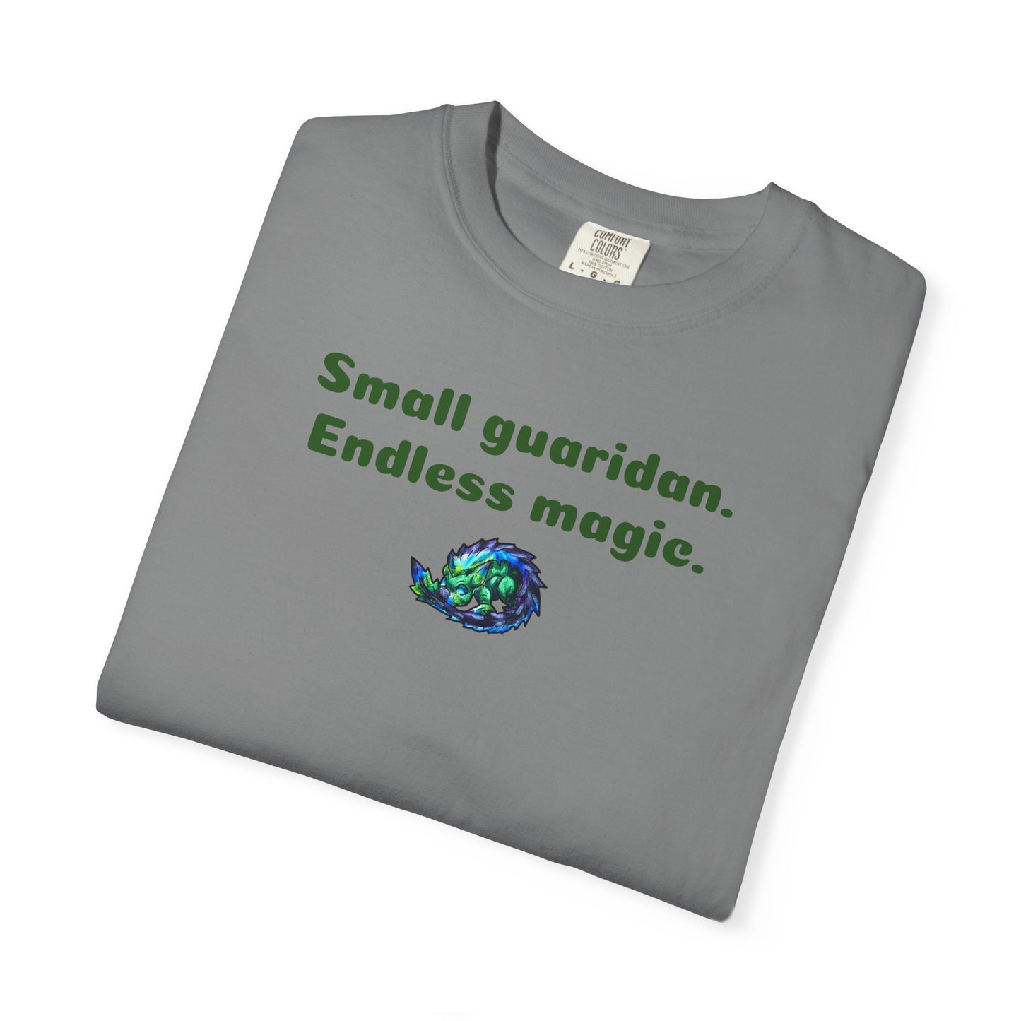 Chibi Arlathia the Hedgehog- Endless Magic- Green Creature Drawing - Cute Animal Illustration-T-shirt
