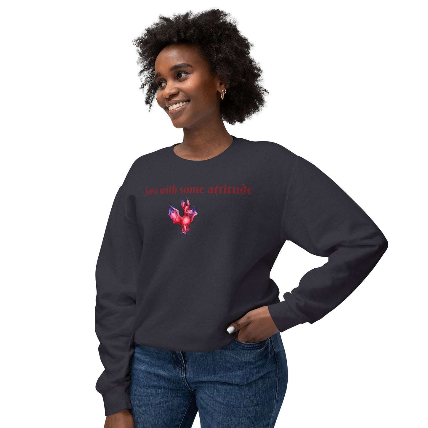 Chibi Myra the Bat- Sass with Attitude- Chibi Bat- Cute Animal -Crewneck