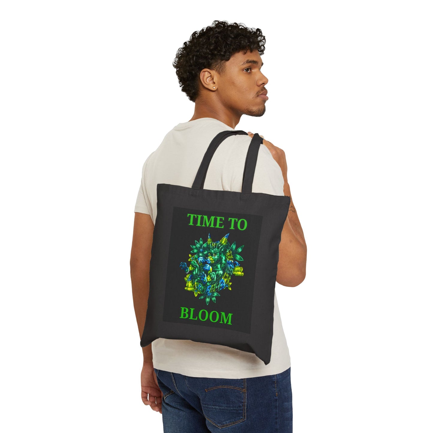 Clover the Hedgehog Cotton Canvas Tote Bag