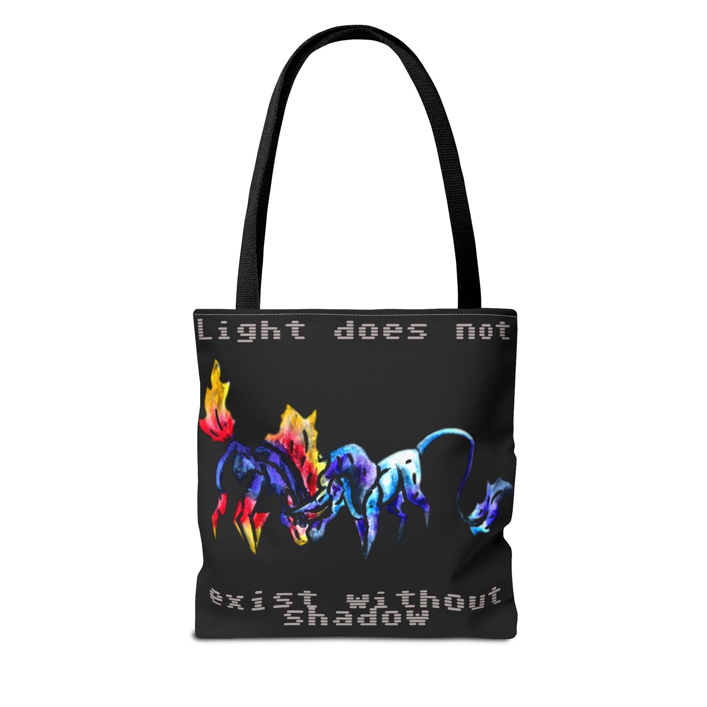 Chibi Dream and Nightmare Unicorn- Celestial Nightmare- Duality– Light and Dark Fantasy- Double-Sided Tote Bag