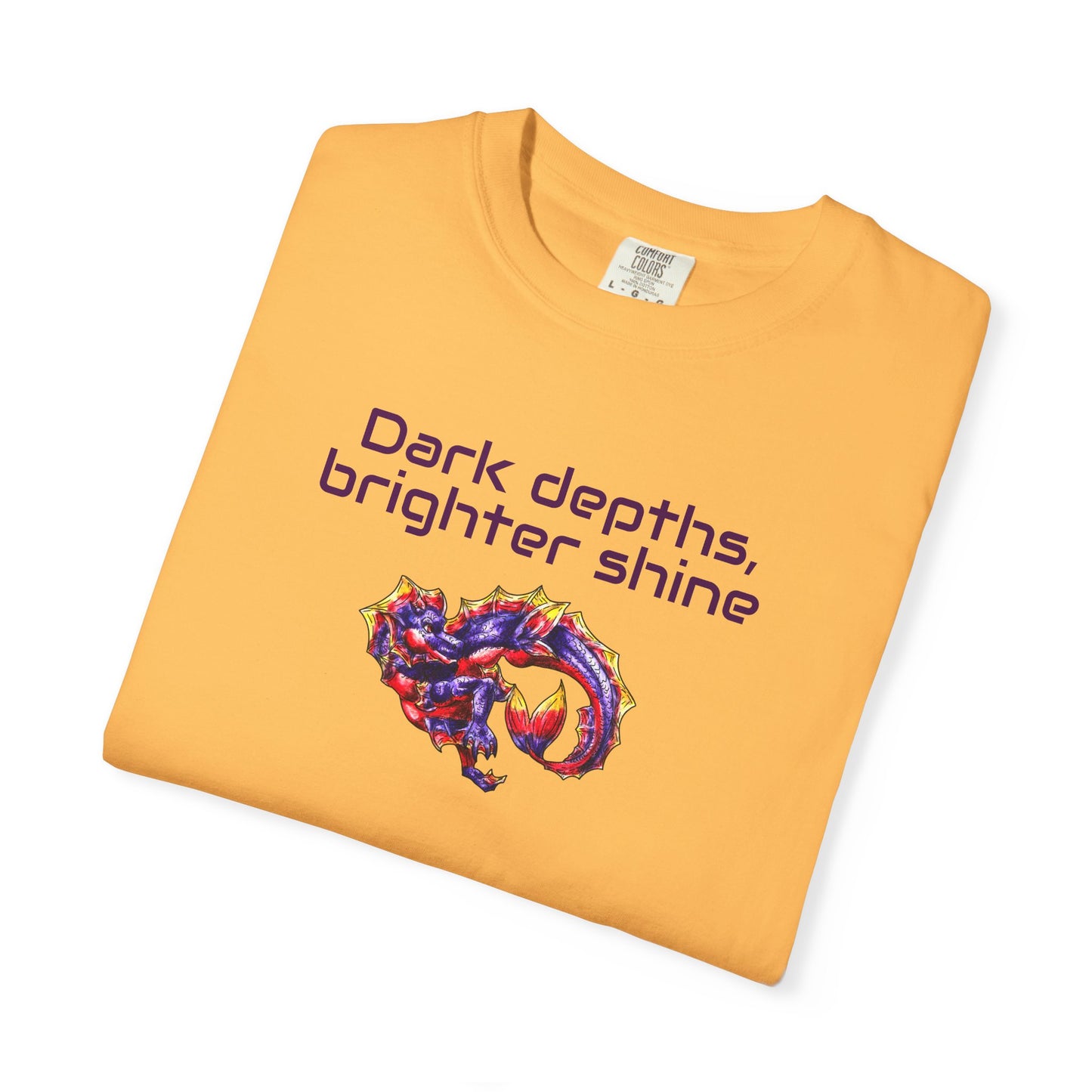 Baby Sunset Hippocampus- Depths & Shine- Marine Fantasy Illustration- Fantasy Ocean Art- T-Shirt