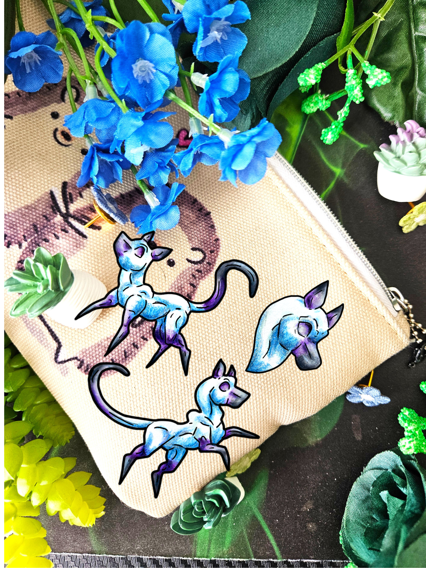 Chibi Slictine the Cat- Fantasy Cat- Cute Creature Art- Nature Animal- 3pk Pins