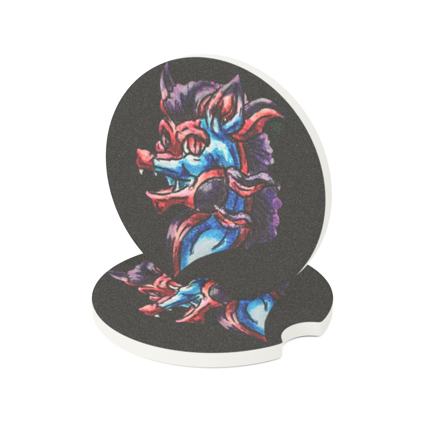 Cutesy January Dragon Head Soapstone Car Coaster