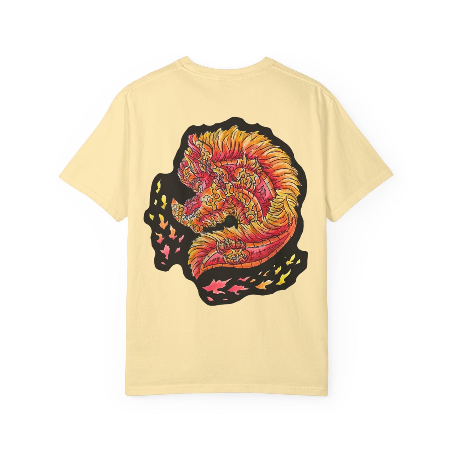 Fire Dragon Head 2 Unisex Garment-Dyed T-shirt