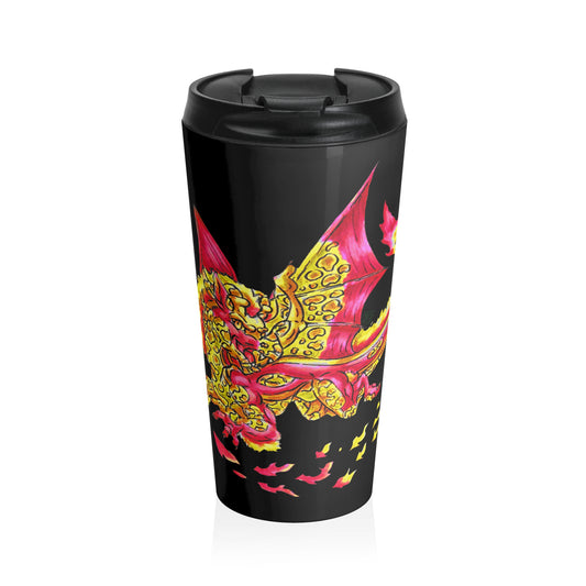 Cutesy Fire Dragon Fly Stainless Steel Travel Mug