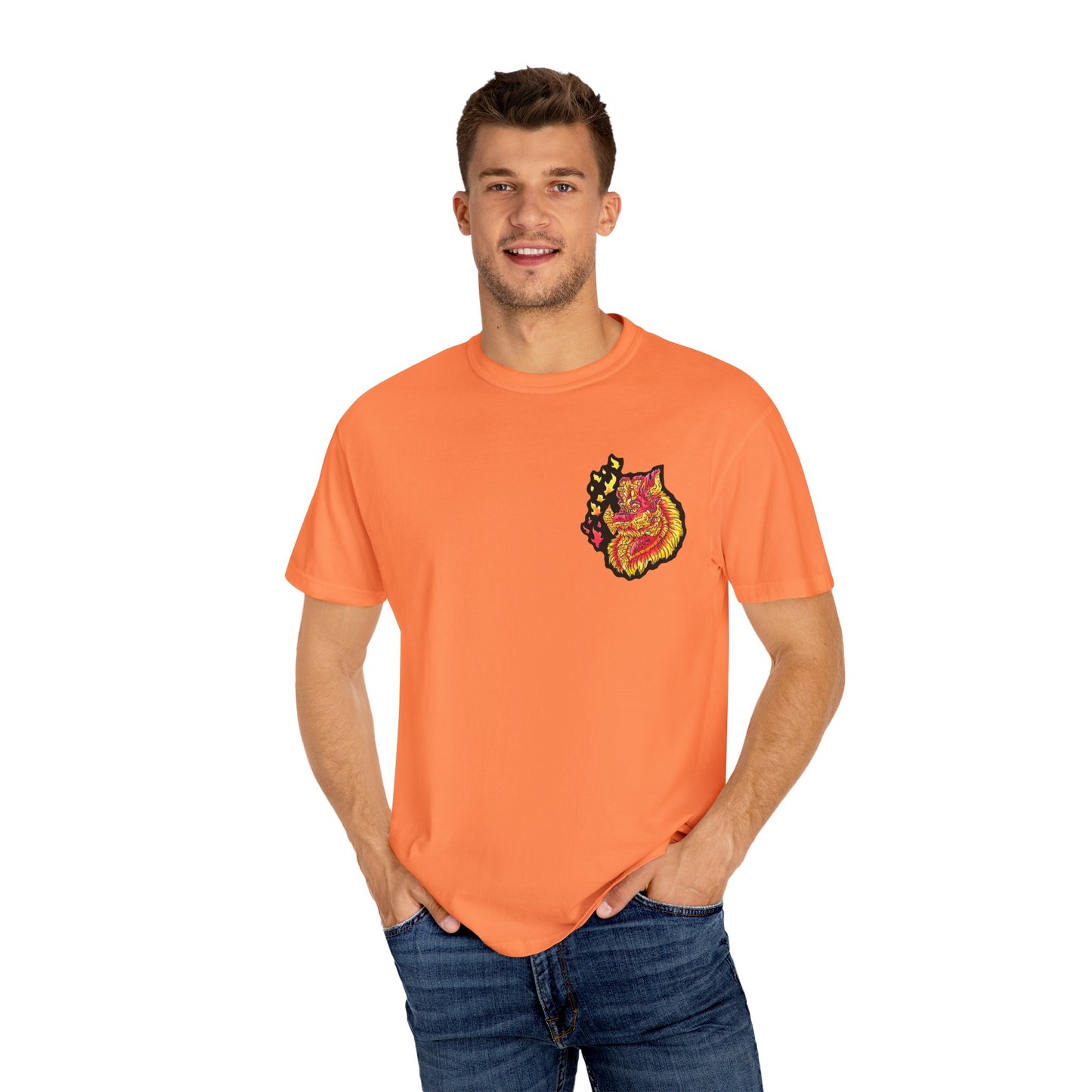 Fire Dragon Head 2 Unisex Garment-Dyed T-shirt