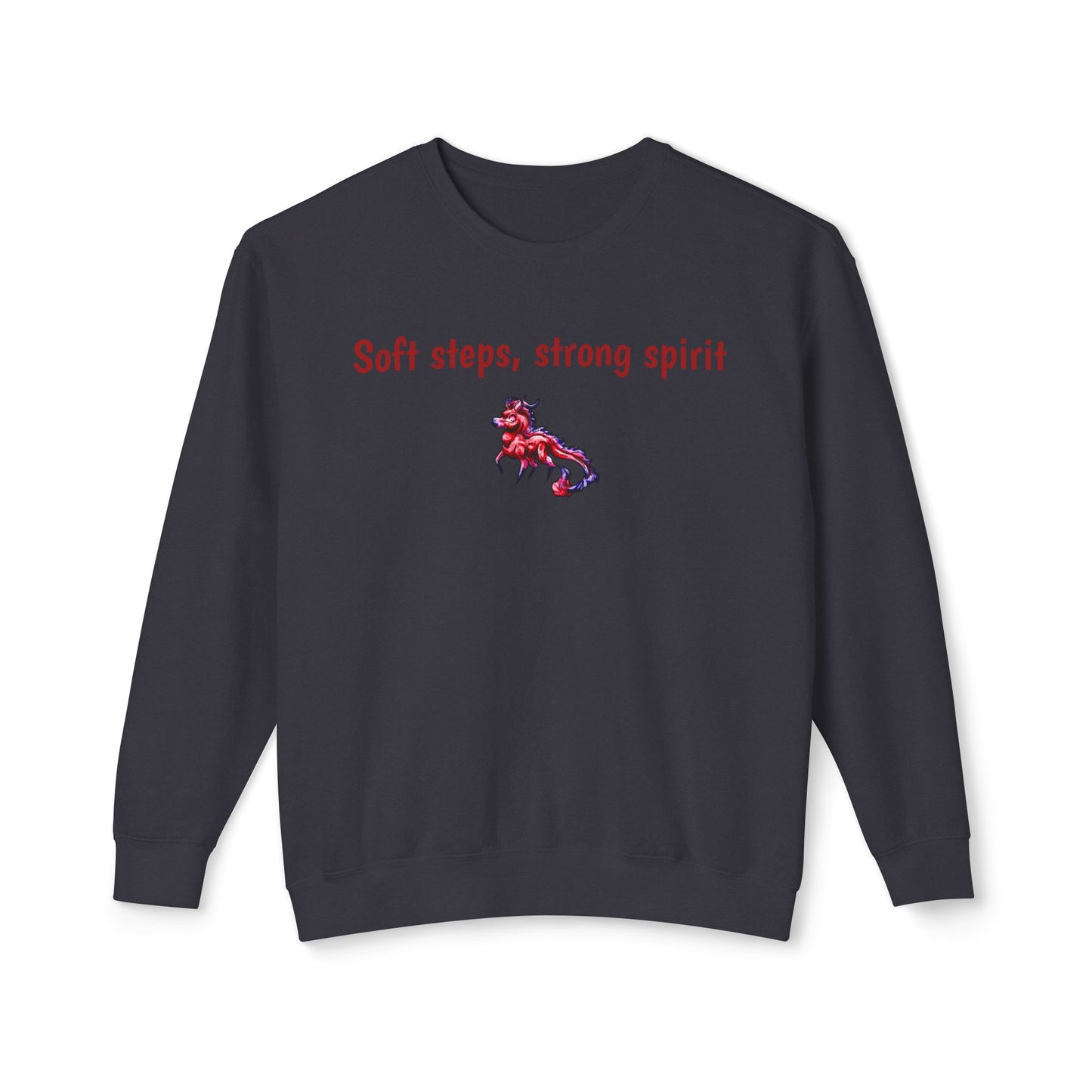 Chibi Myer the Kirin- Soft steps, strong spirit Sweathshirt- Mythical Creature- Kirin Gift - Unisex Crewneck
