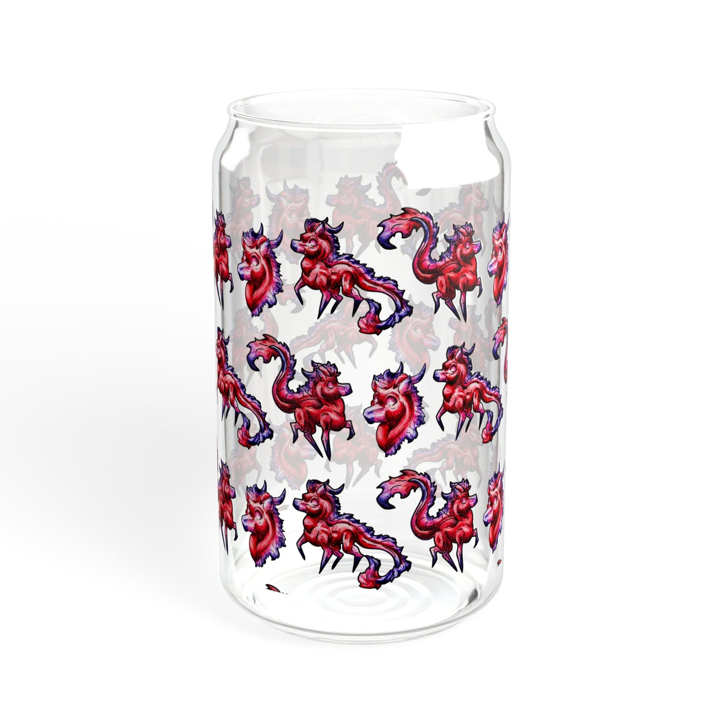 Myer the Kirin Pattern- Chibi Kirin- Cute Animal - Sipper Glass, 16oz