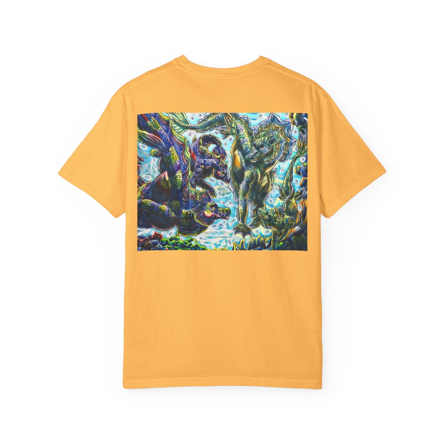 Dual Hippocampus – Dual Ocean Fantasy Art – Hippocampus Pair- T Shirt