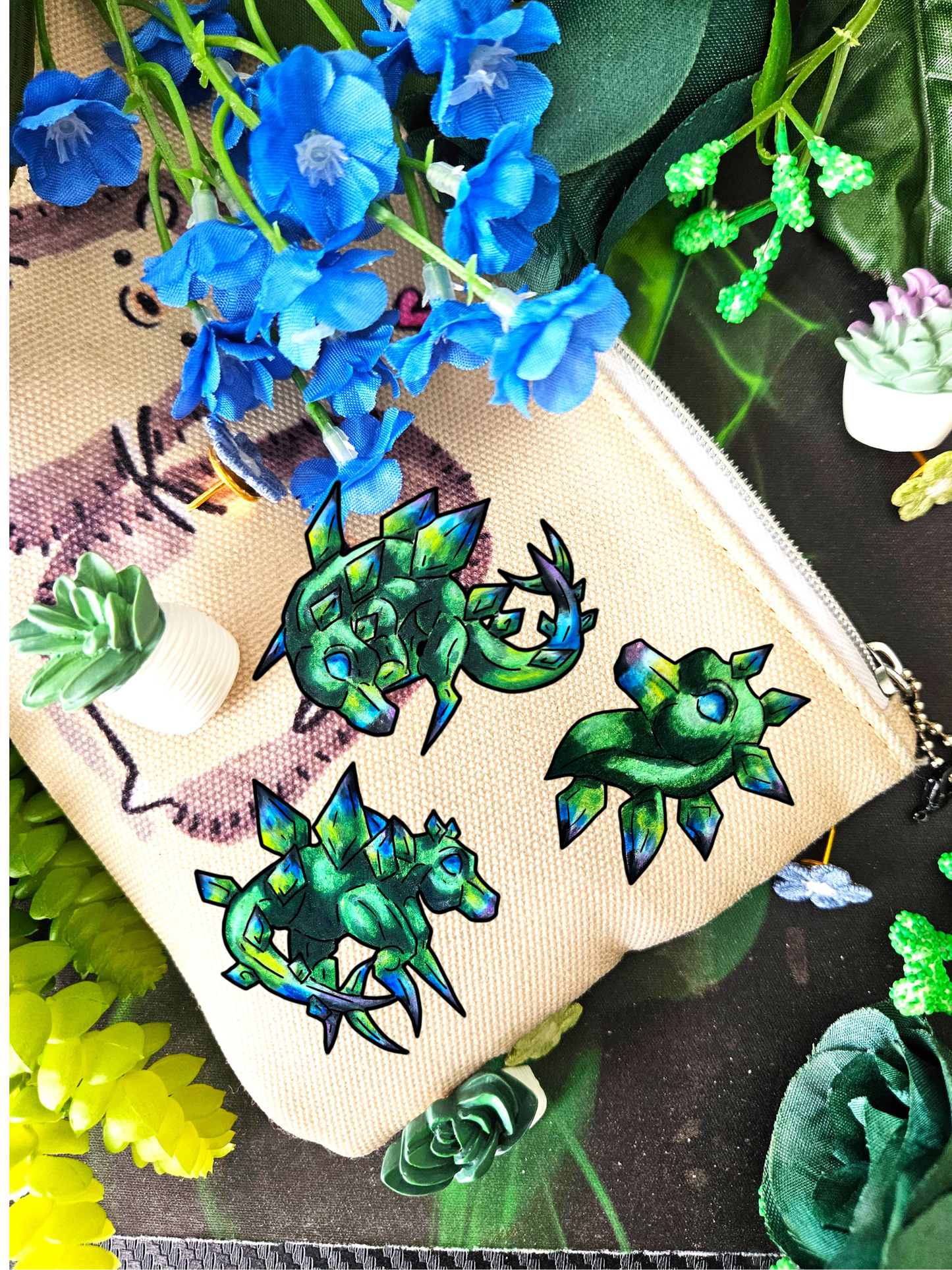 Chibi Arith the Stegosaurus 3pk Shrink Pins