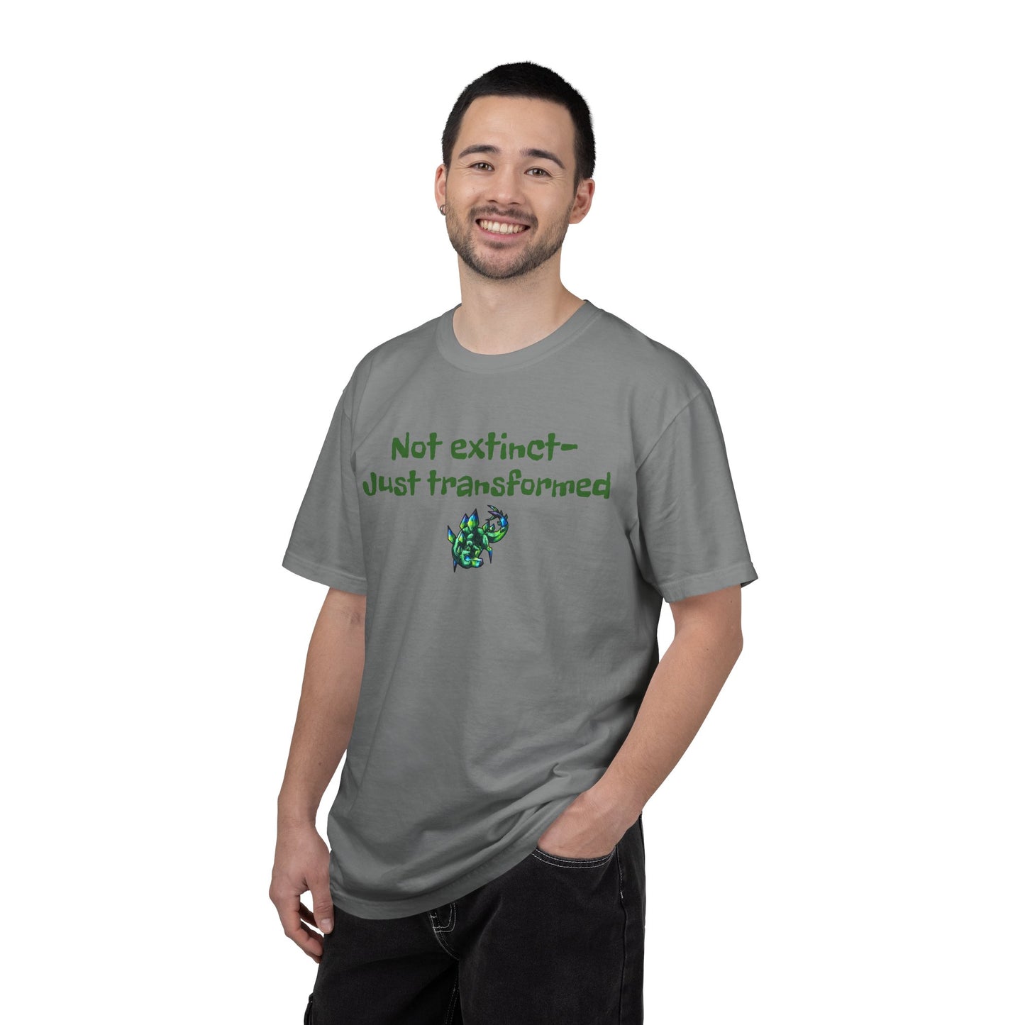 Chibi Arith the Stegosaurus-Not extinct, transformed- Chibi Dinosaur Art- Prehistoric Creature- T- Shirt