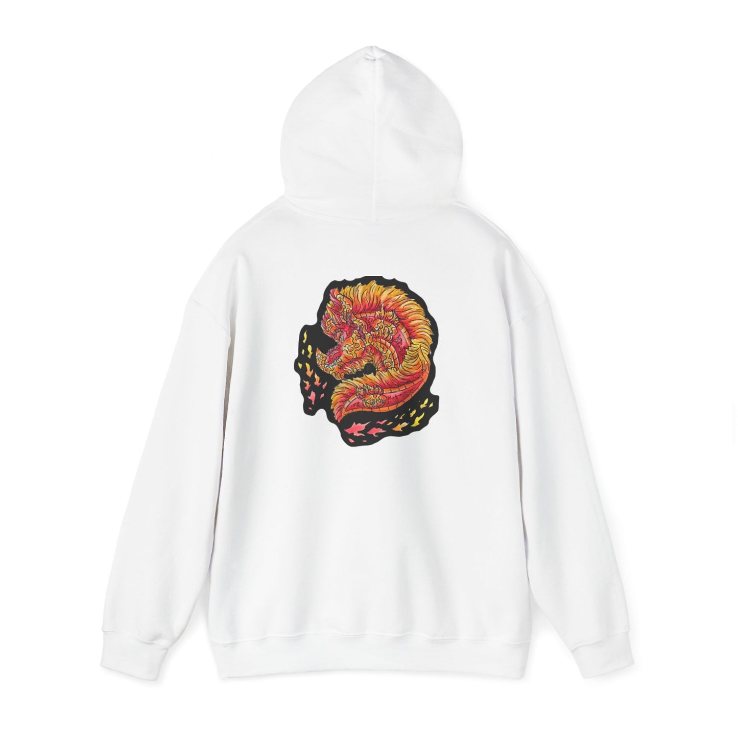 Fire Dragon Head Unisex Heavy Blend™ Hooded Sweatshirt