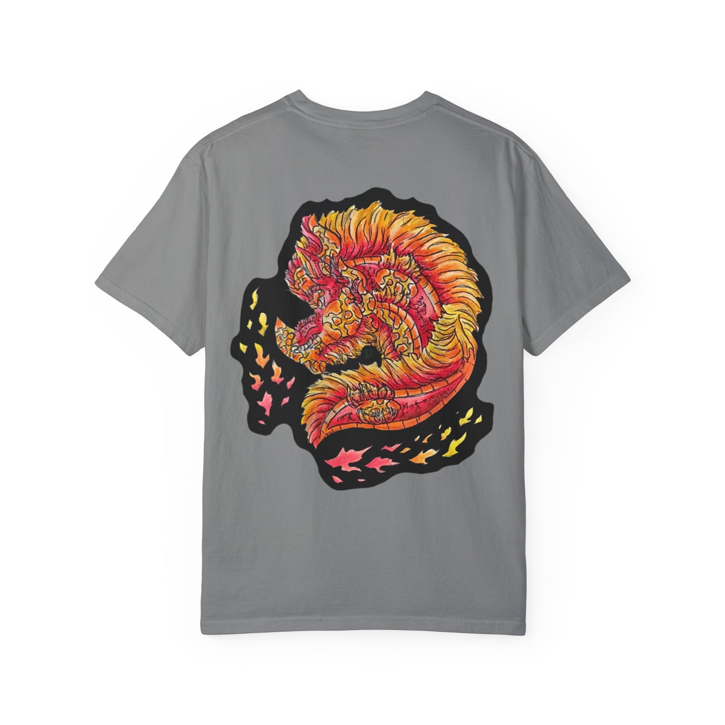 Fire Dragon Head 2 Unisex Garment-Dyed T-shirt