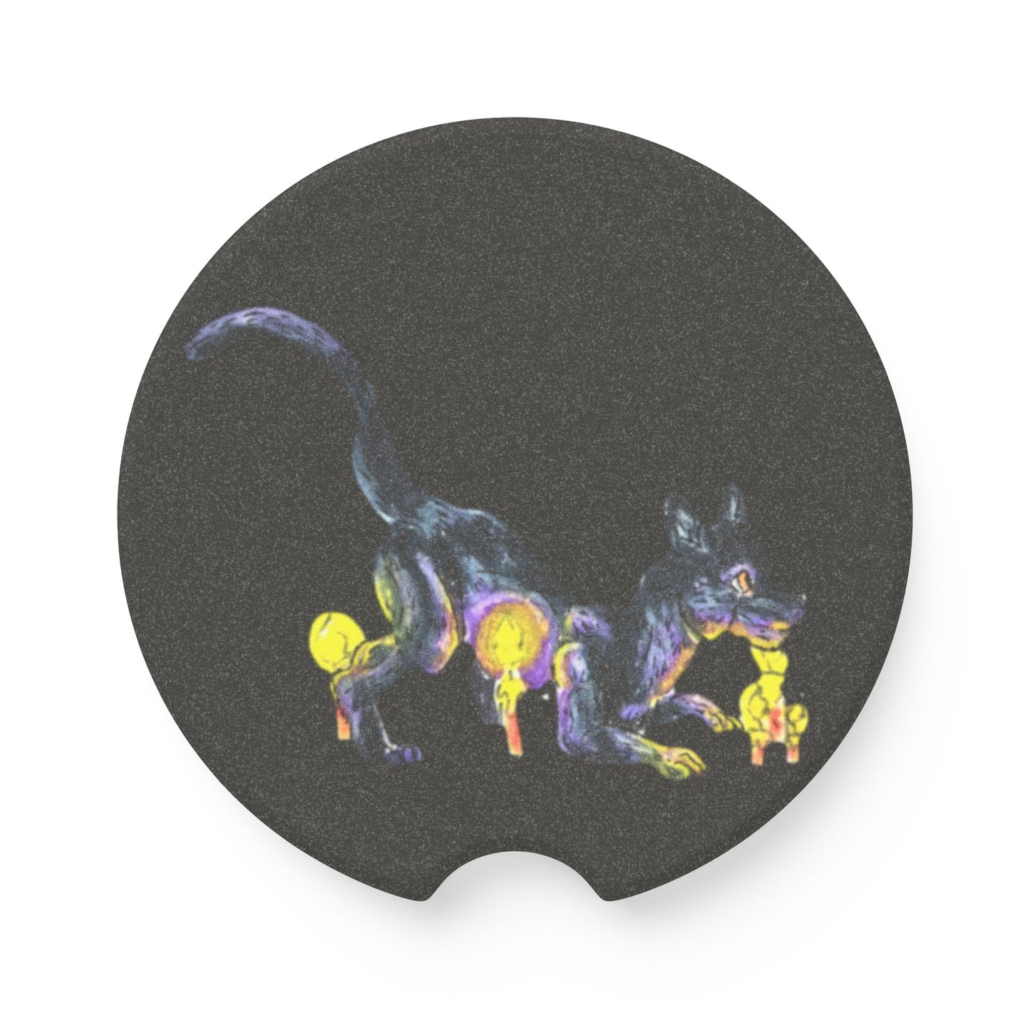 Boo the Cat Soapstone Car Coaster 2pc