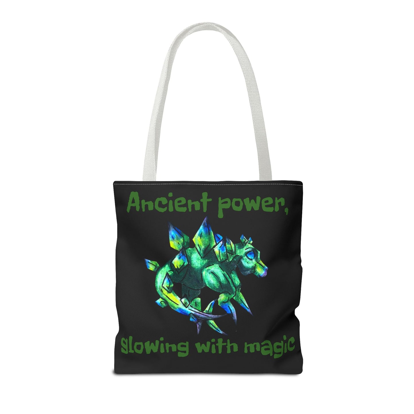 Chibi Arith the Stegosaurus- Chibi Dinosaur Art- Prehistoric Creature- Double-sided Tote Bag