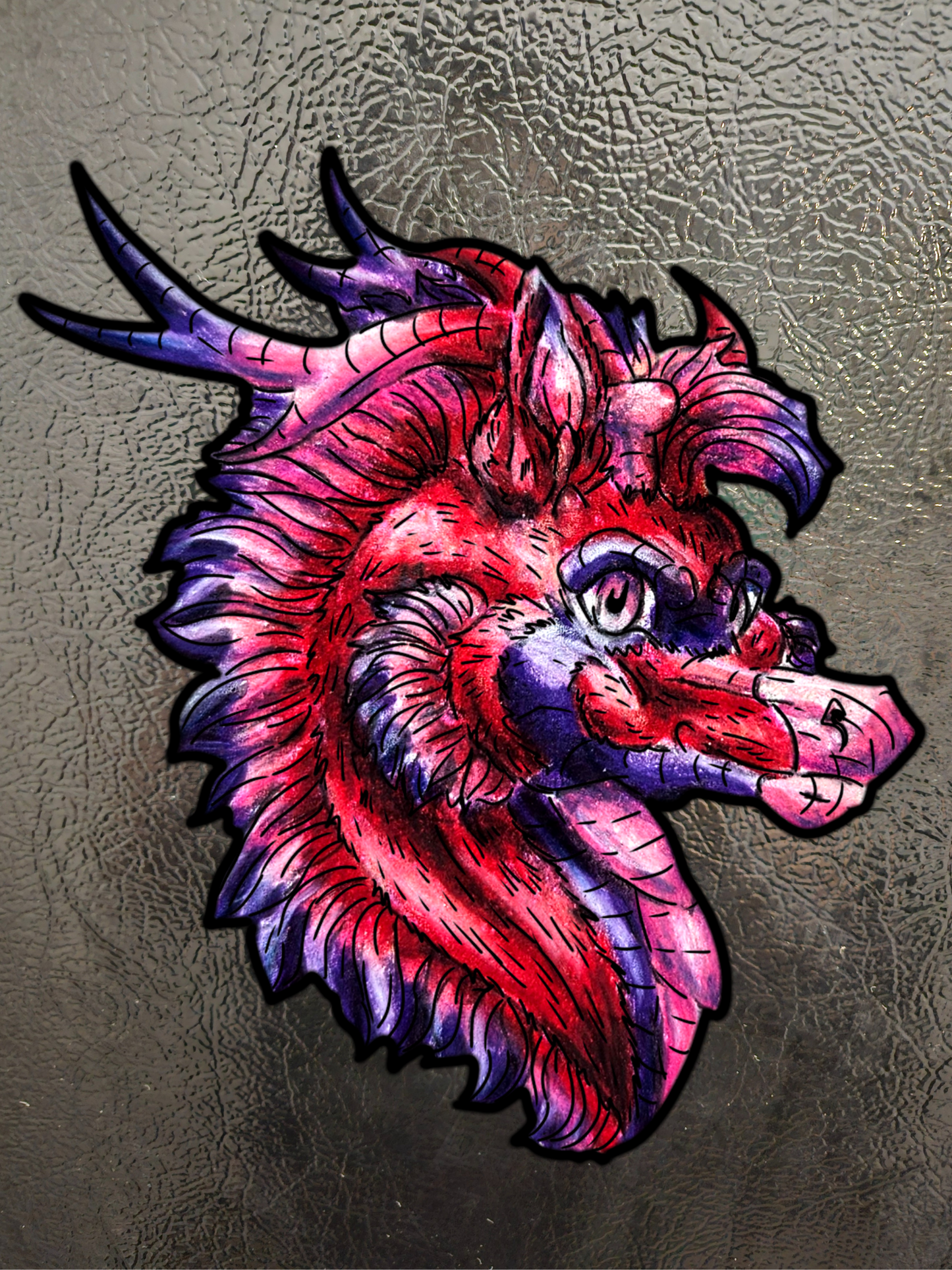 Myer- Crimson Kirin – Red Fantasy Kirin –Kirin Magnets – Mythical Creature– Kirin Lover Gift- Magnets 3pk