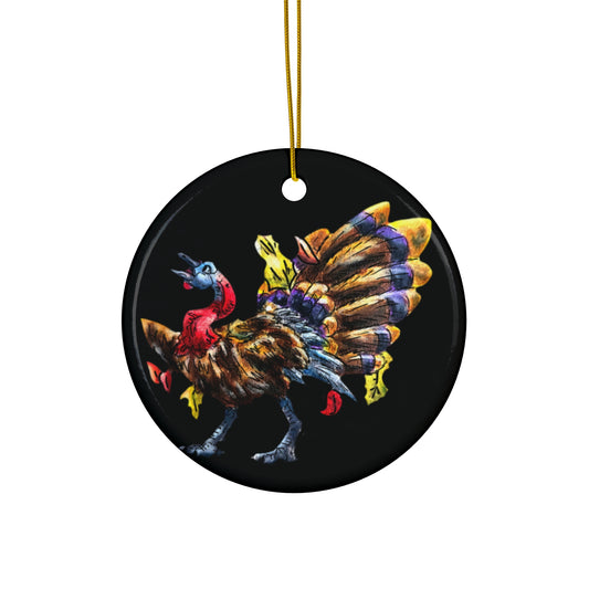 Jerkey the Turkey Ceramic Ornament