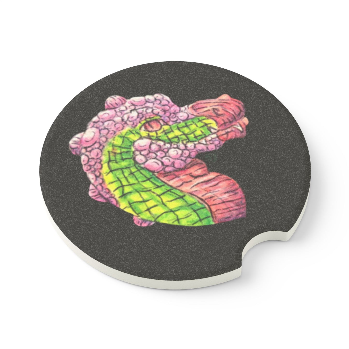 Dimetrodon Head Soapstone Car Coaster