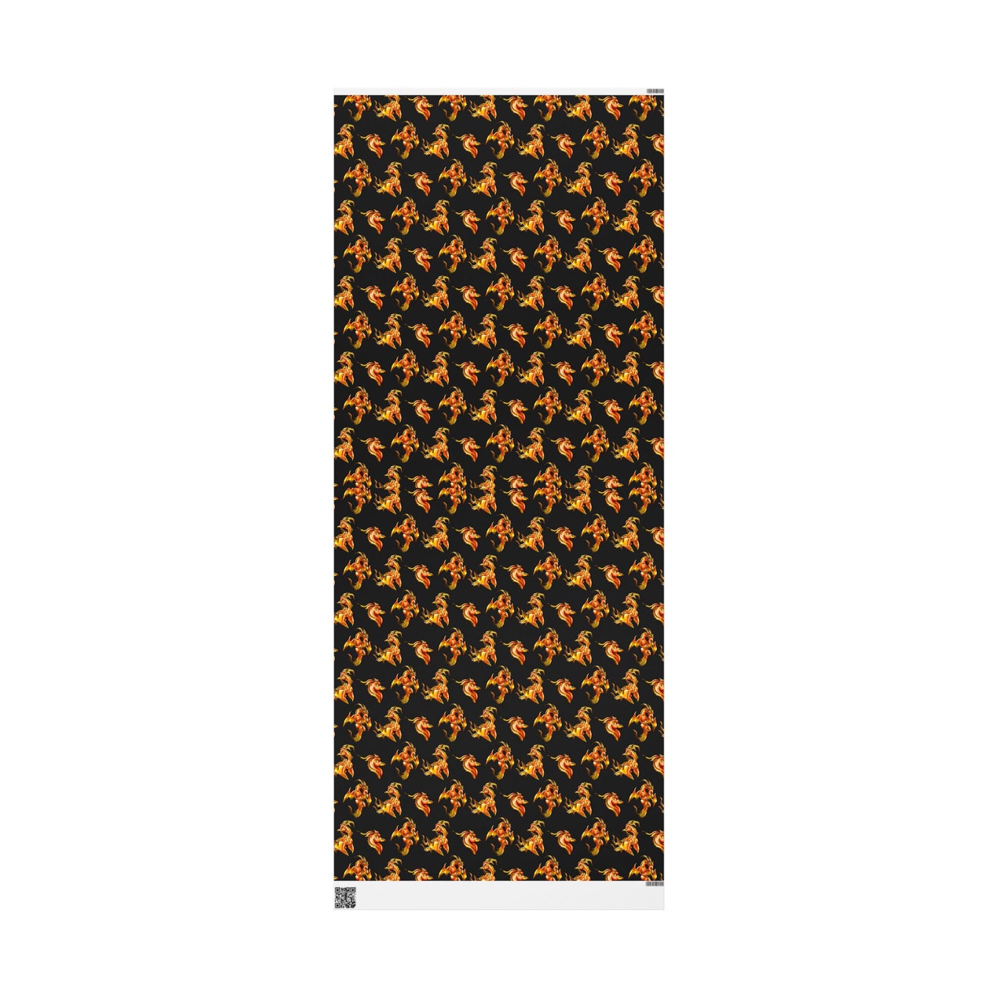 Chibi Cayene the Pheonix Pattern- Fantasy Bird Illustration- Majestic Phoenix- Wrapping paper