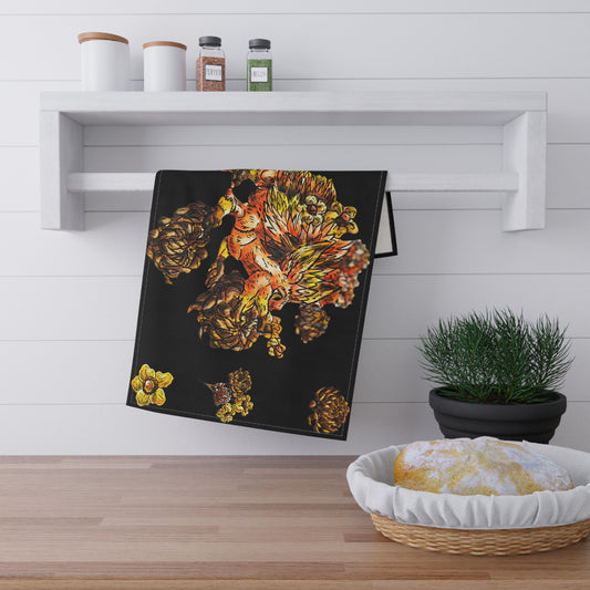 Aster the Fall Hedgehog Tea Towel
