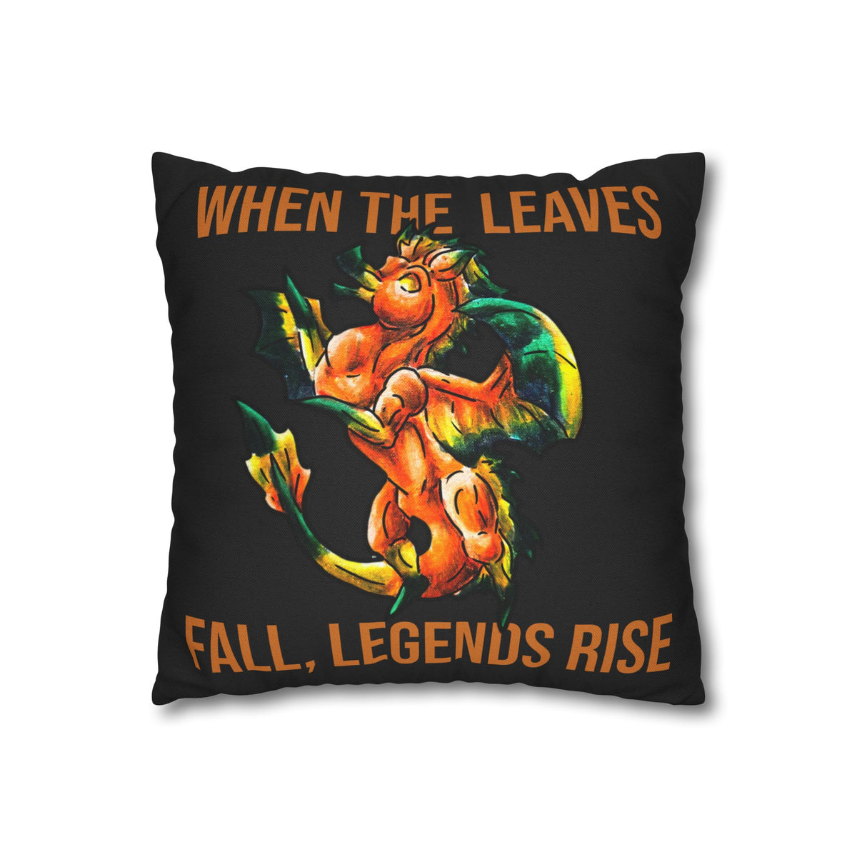 Chibi Fall Dragon- Autumn Fantasy- Double-Sided Pillowcase