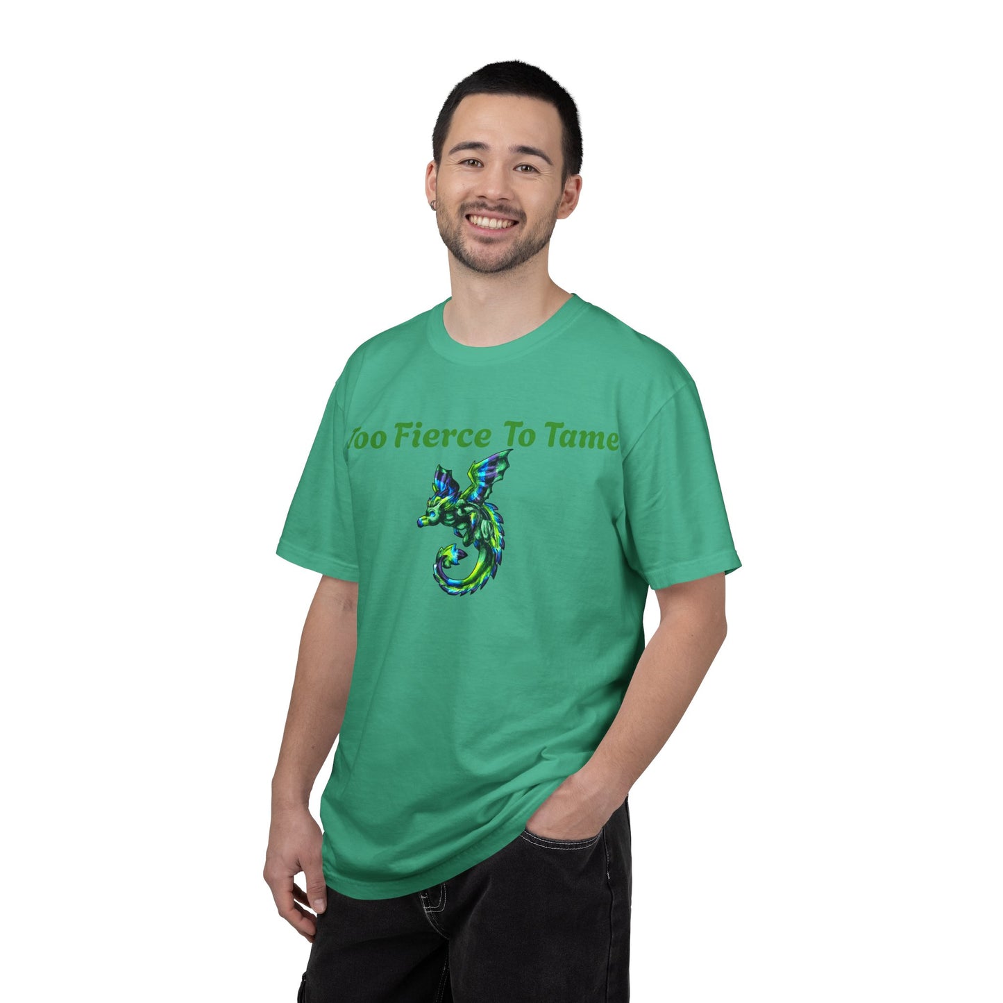 Arlith- Emerald Dragon – Aggressive Green Fantasy Dragon –Too fierce to tame T-shirt – Mythical Creature– Dragon Lover Gift