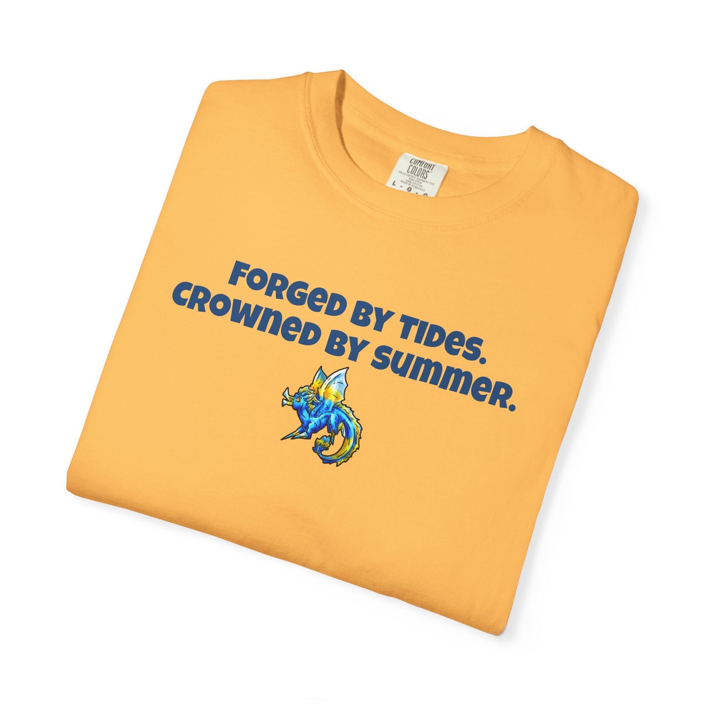 Chibi Summer Dragon- Forged & Crowned- Summer Fantasy- Sunlit Tide Dragon- T-Shirt