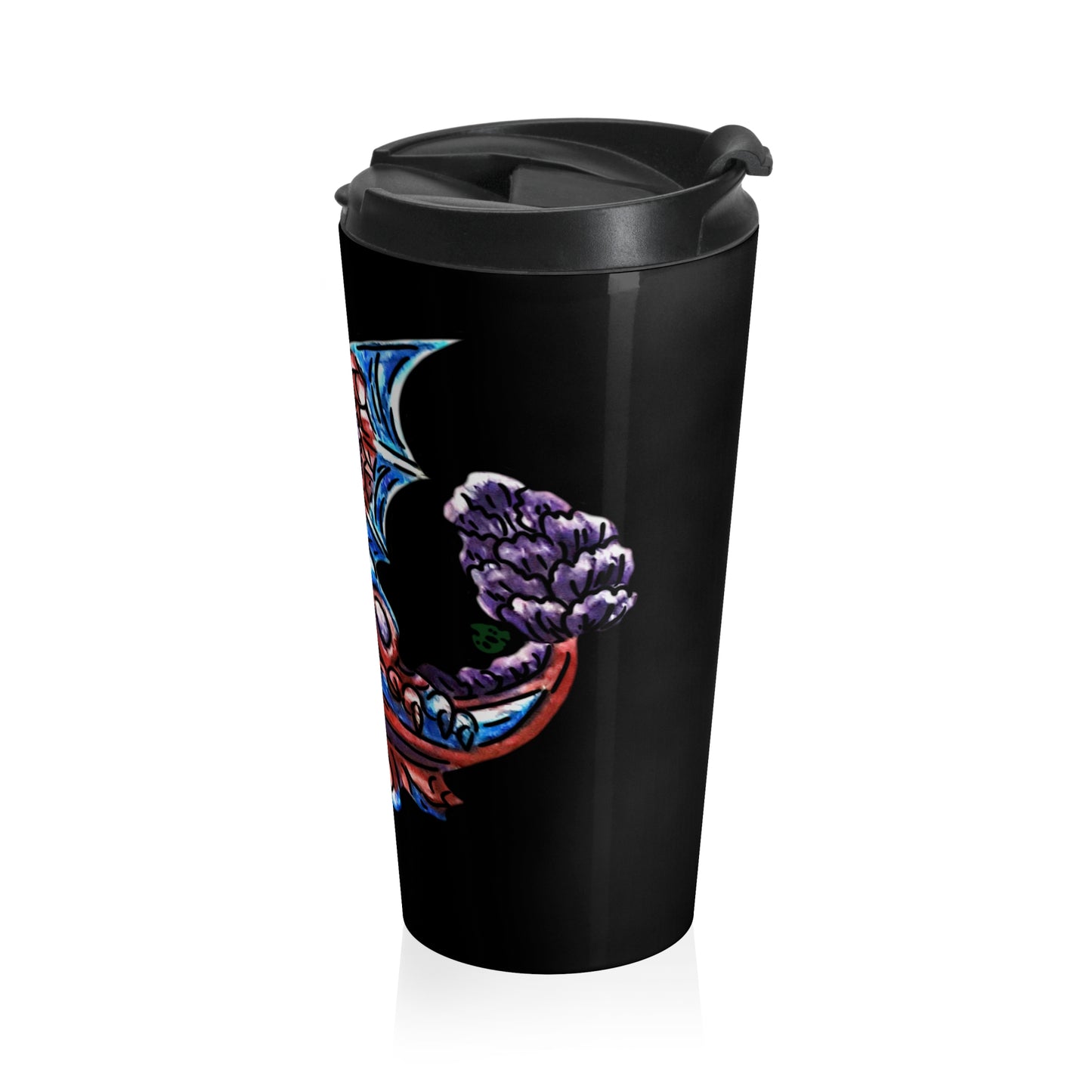 Cutesy January Dragon Twirl Stainless Steel Travel Mug