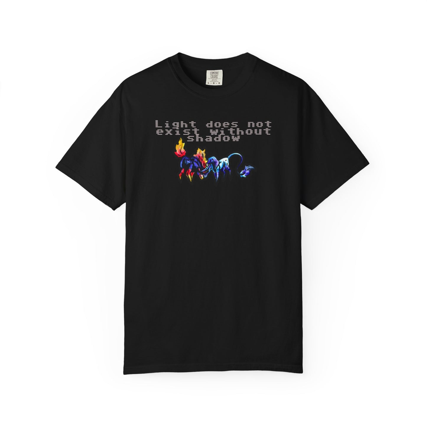 Chibi Dream and Nightmare Unicorn- Light & Shadow- Celestial Nightmare- Duality– Light and Dark Fantasy- T-shirt