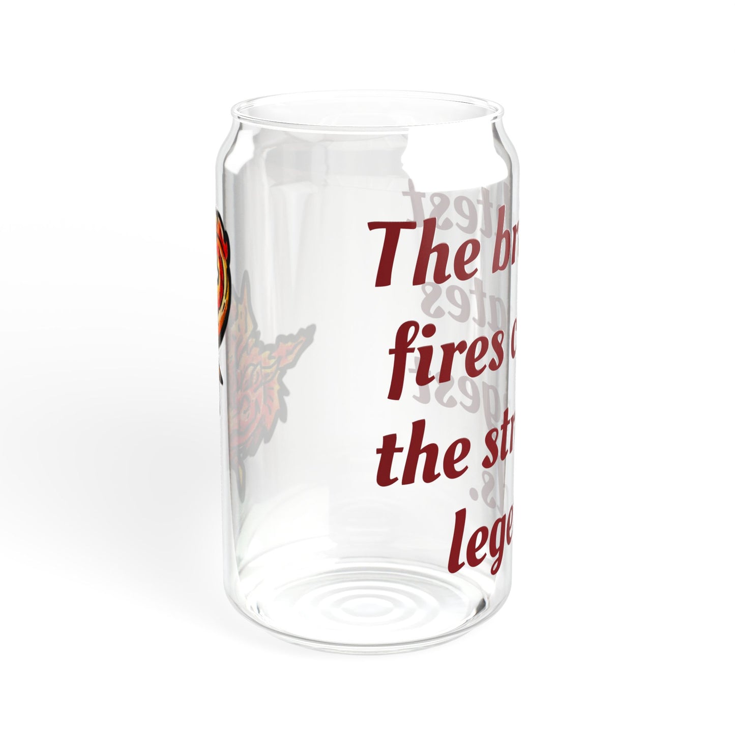 Chibi Fire Dragon- Strongest Legends- Elemental- Fantasy Dragon- Glass Tumbler 16oz