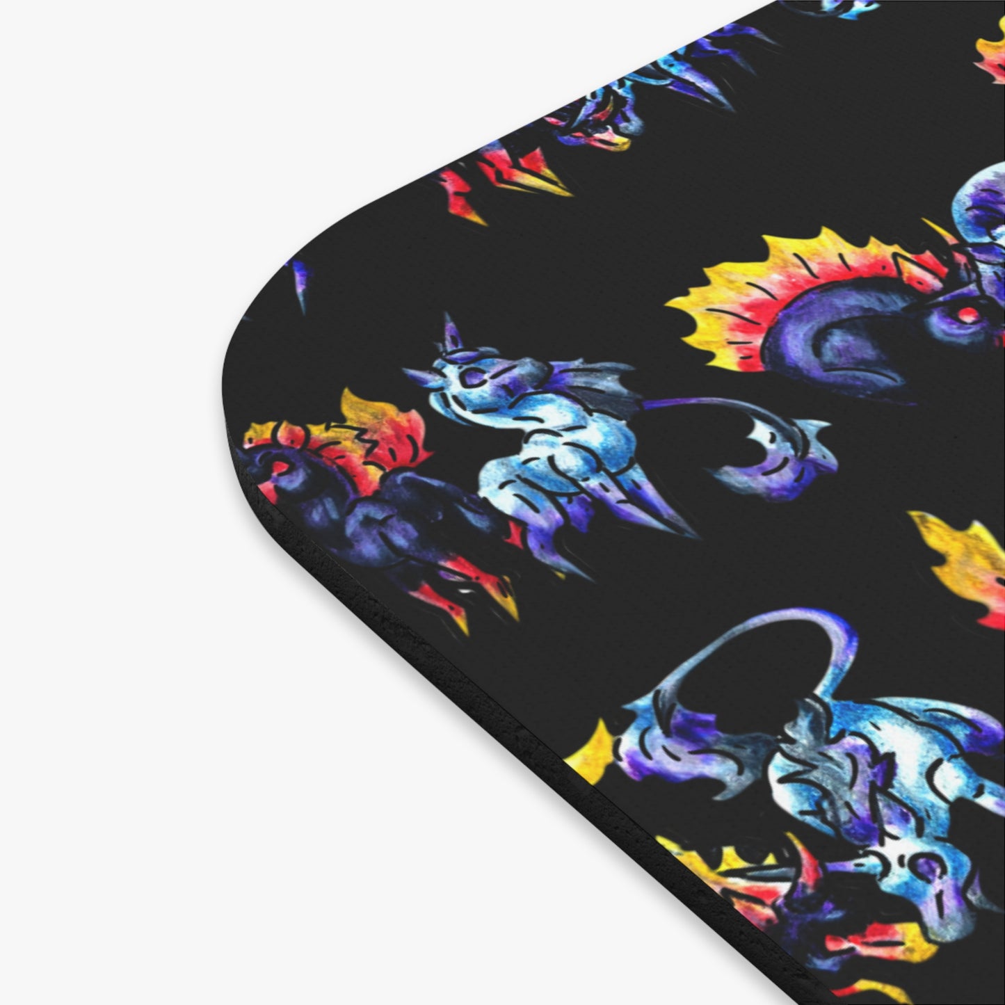 Chibi Dream and Nightmare Unicorn- Pattern- Celestial Nightmare- Duality– Light and Dark Fantasy- Mouse Pad