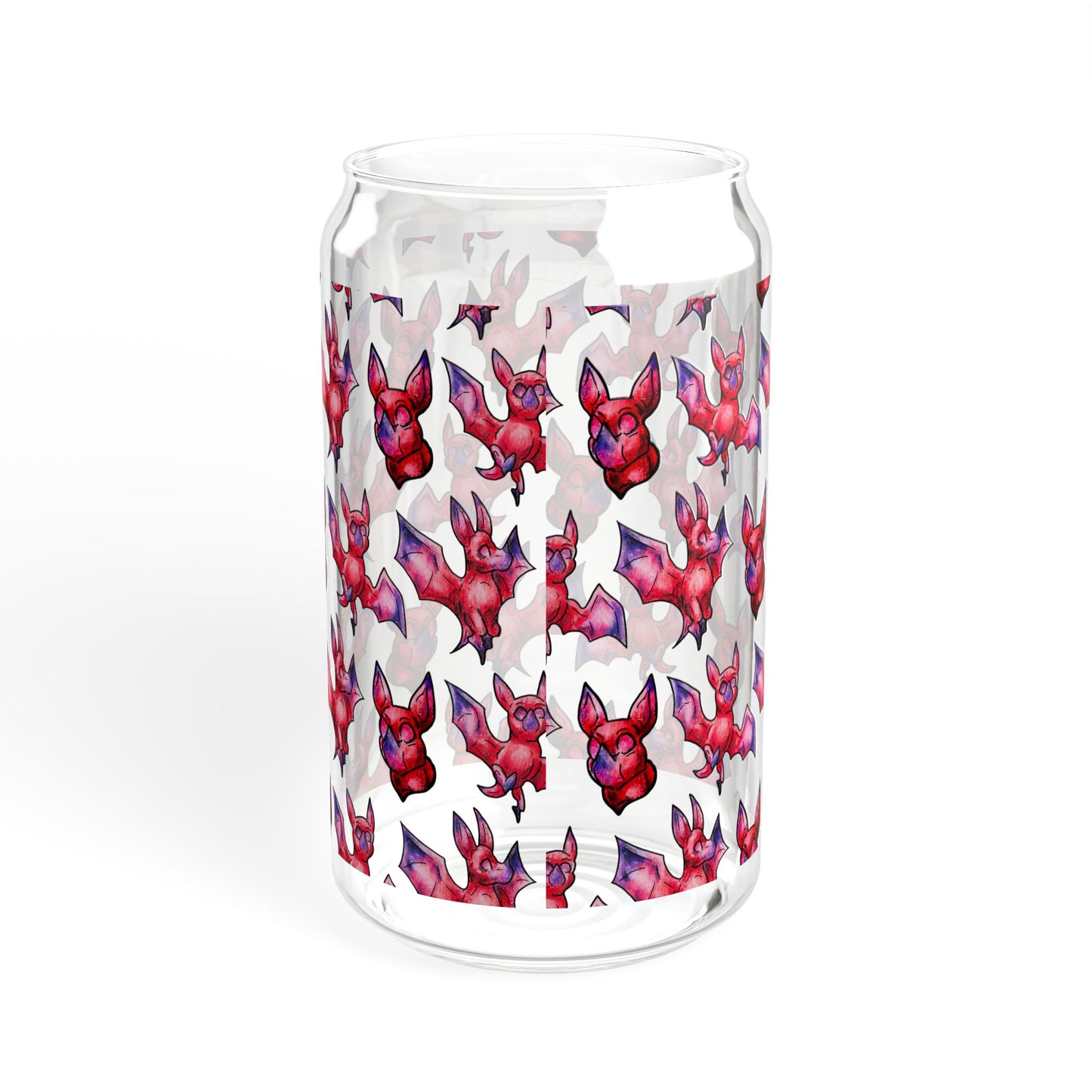 Minis Myra the Bat Pattern Sipper Glass, 16oz