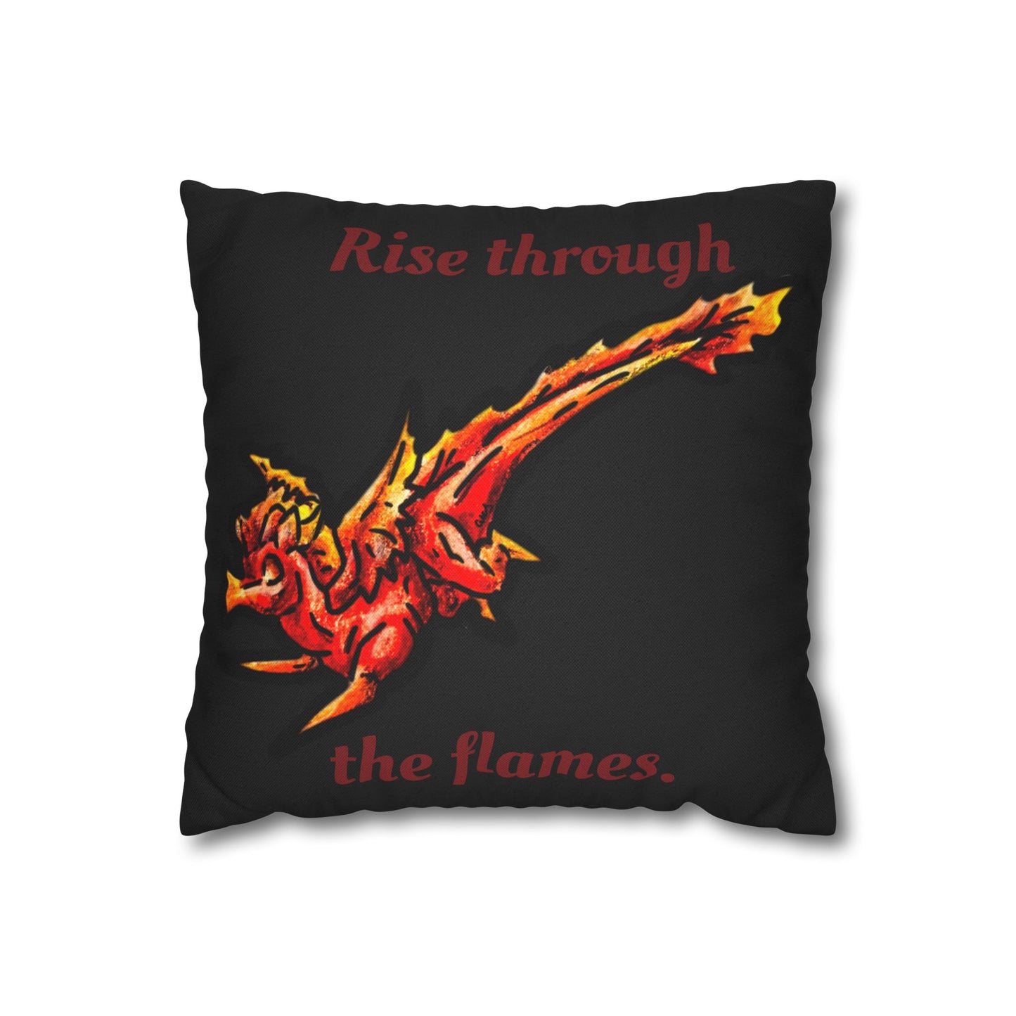 Chibi Fire Dragon- Elemental- Fantasy Dragon- Double-sided Pillowcase