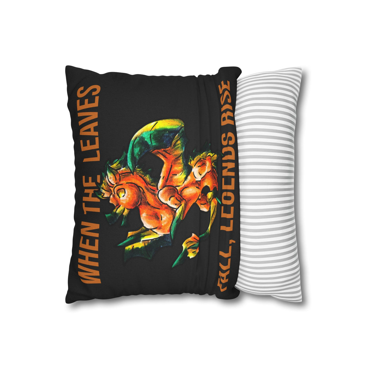 Chibi Fall Dragon- Autumn Fantasy- Double-Sided Pillowcase