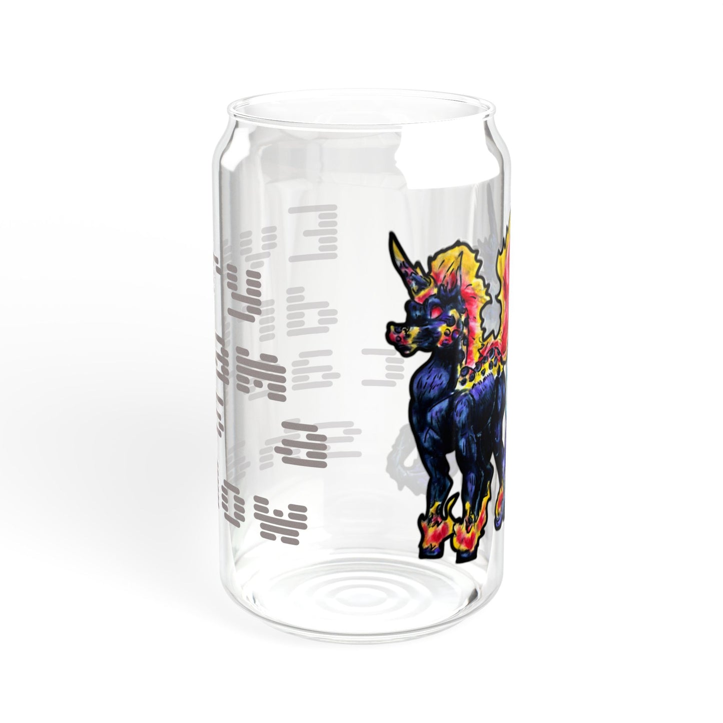 Dream and Nightmare Unicorn- Dream & Shadow- Celestial Nightmare- Duality– Light and Dark Fantasy- Glass Tumbler 16oz