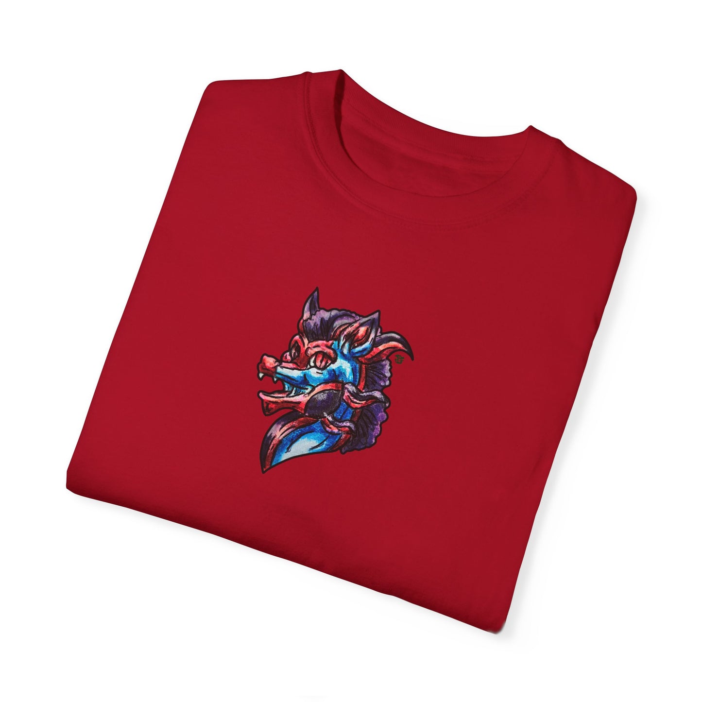 Cutesy January Dragon Head Unisex Garment-Dyed T-shirt