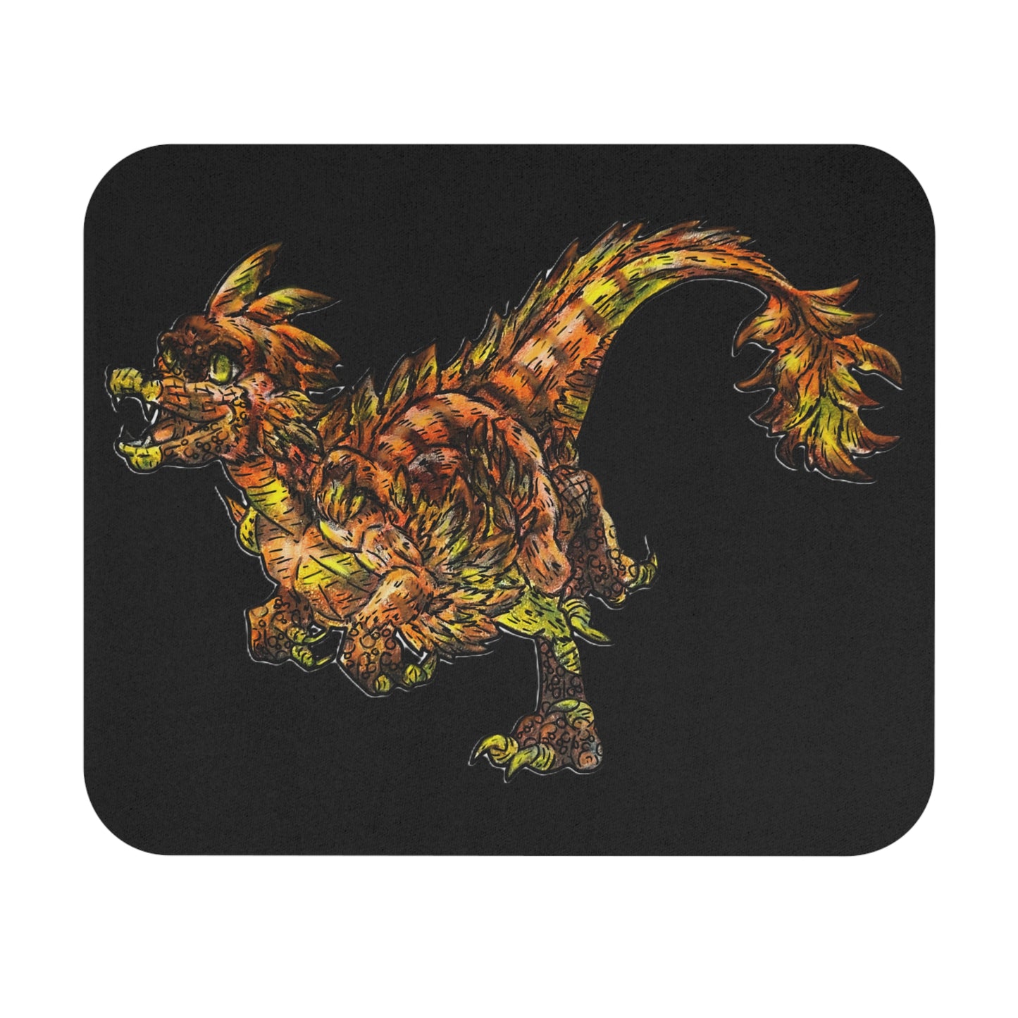Caena the Raptor Running Mouse Pad (Rectangle)